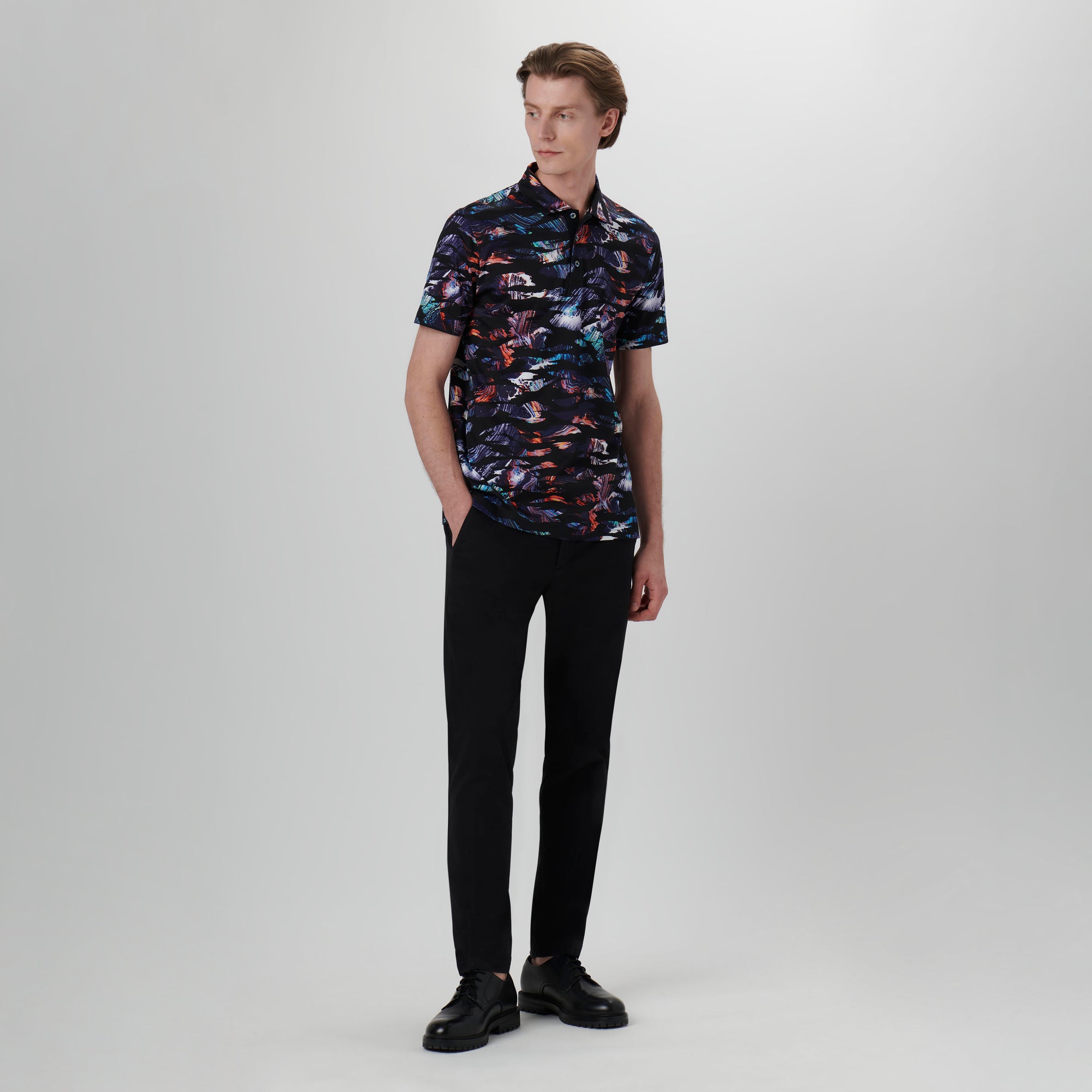 Hendrix Abstract Print Polo Shirt
