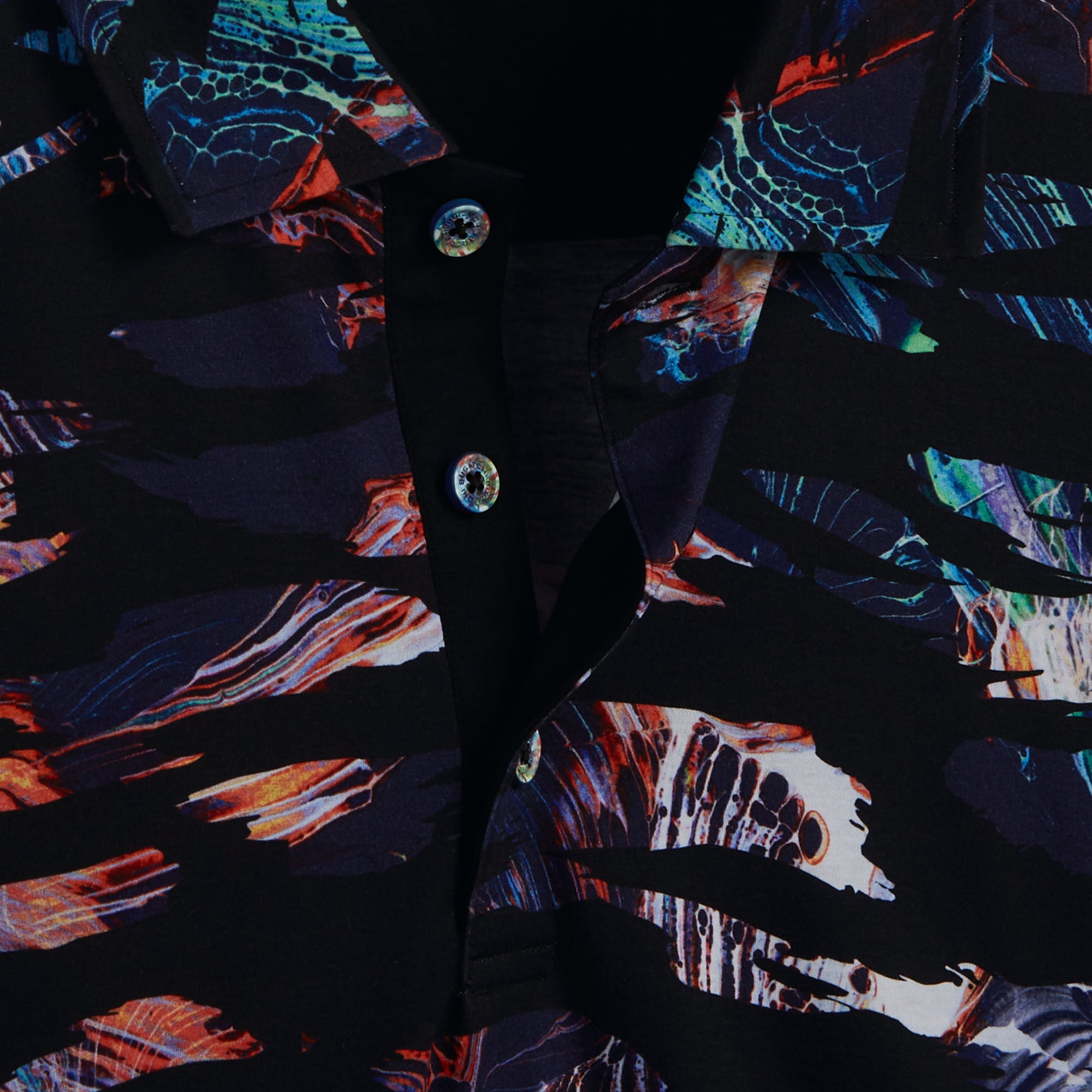 Hendrix Abstract Print Polo Shirt