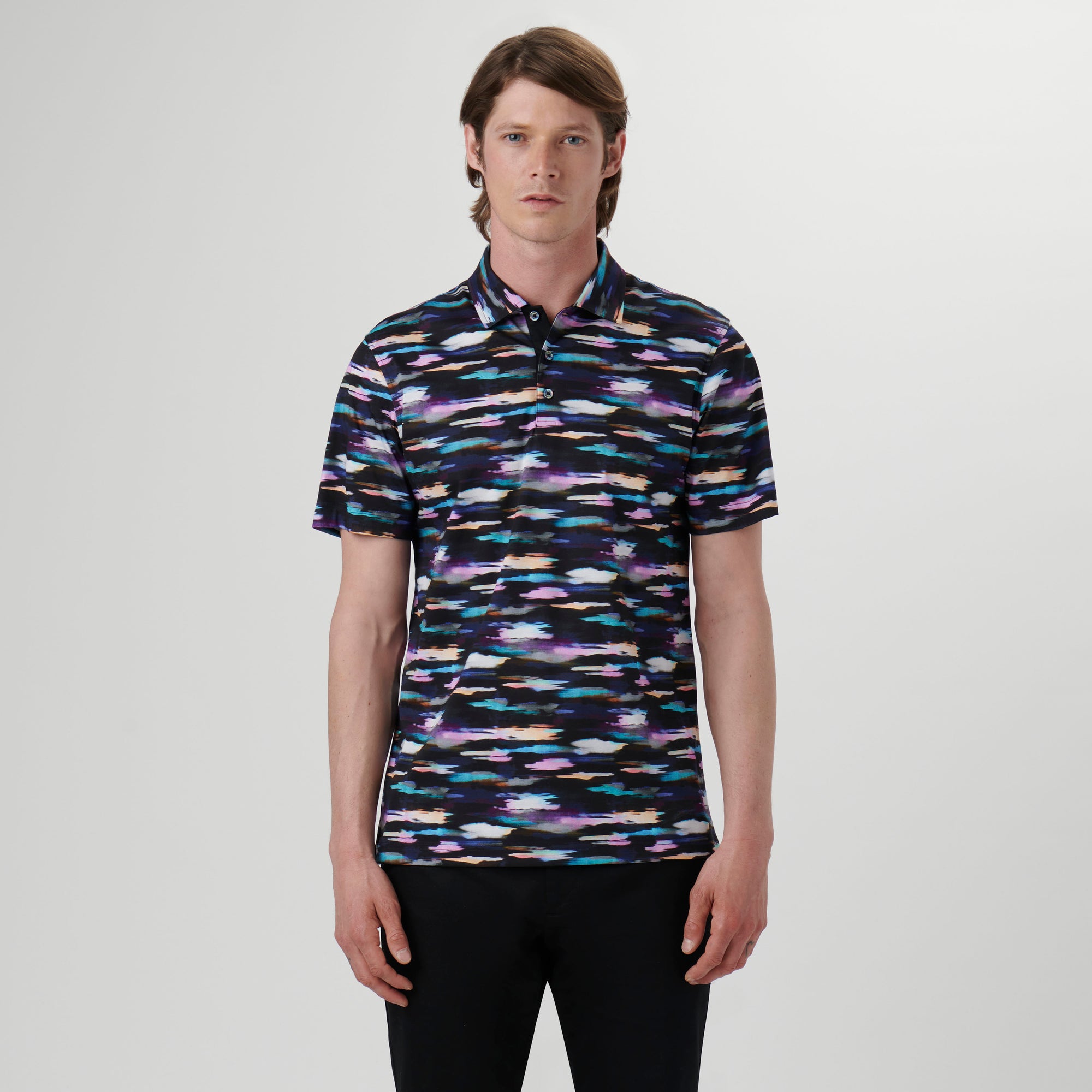 Hendrix Abstract Print Polo Shirt