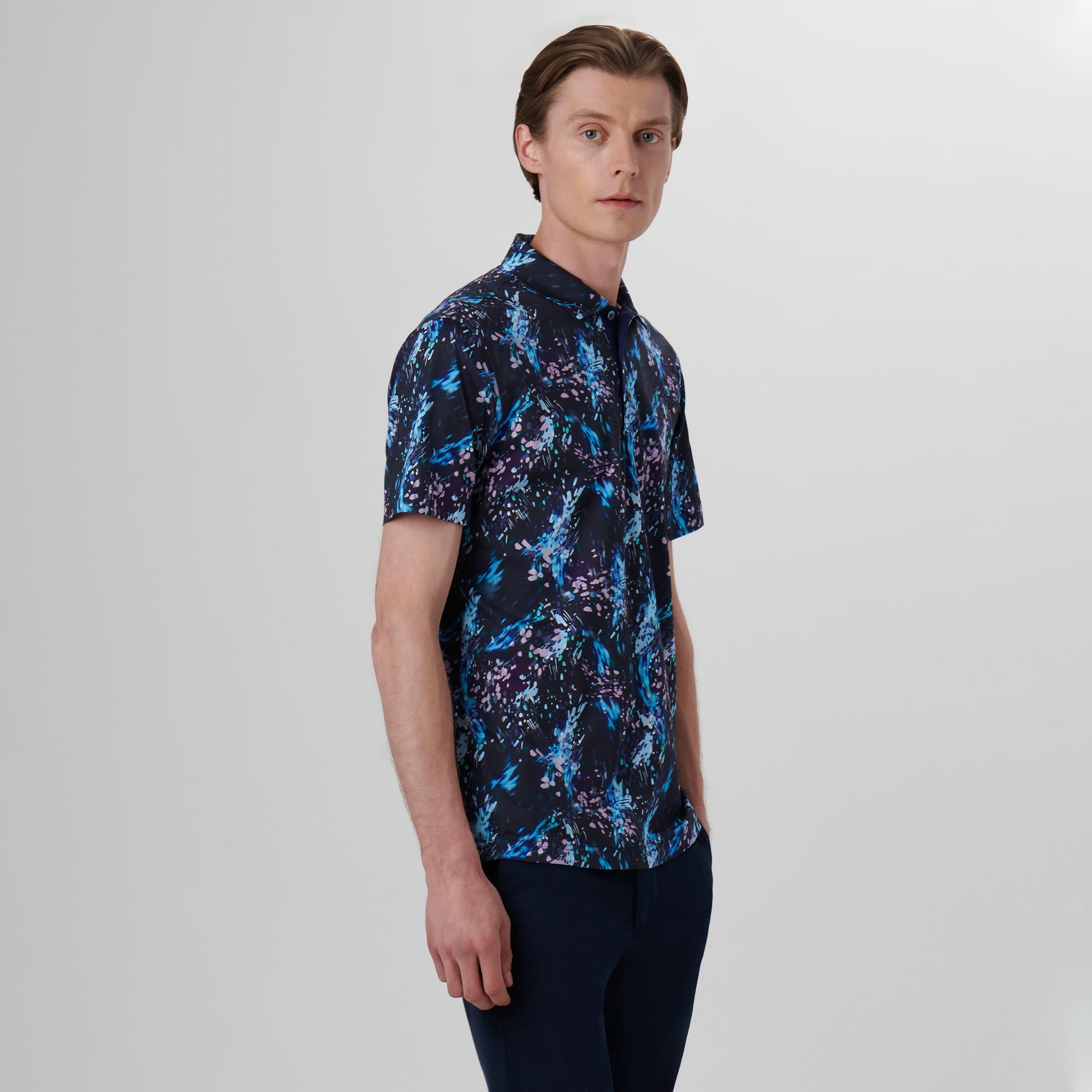 Hendrix Abstract Print Polo Shirt