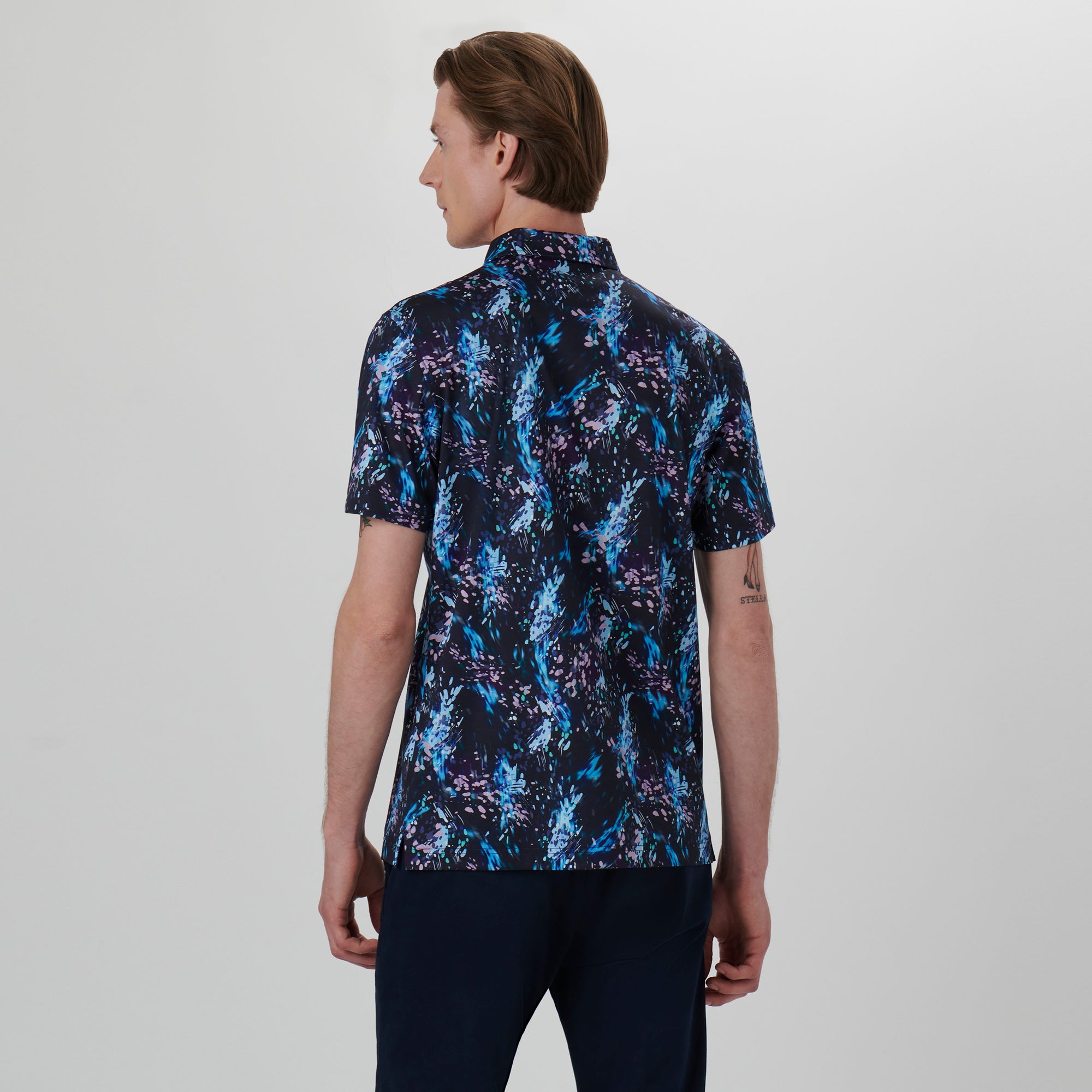 Hendrix Abstract Print Polo Shirt