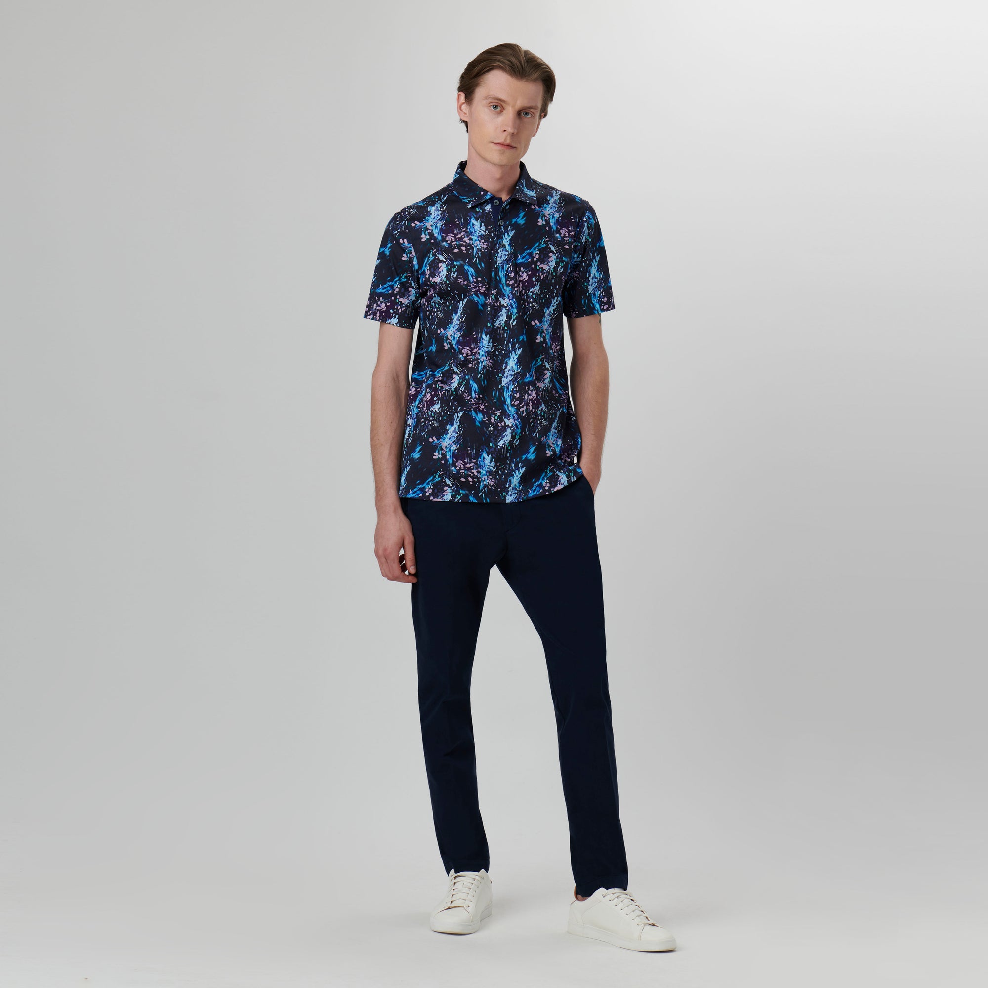 Hendrix Abstract Print Polo Shirt