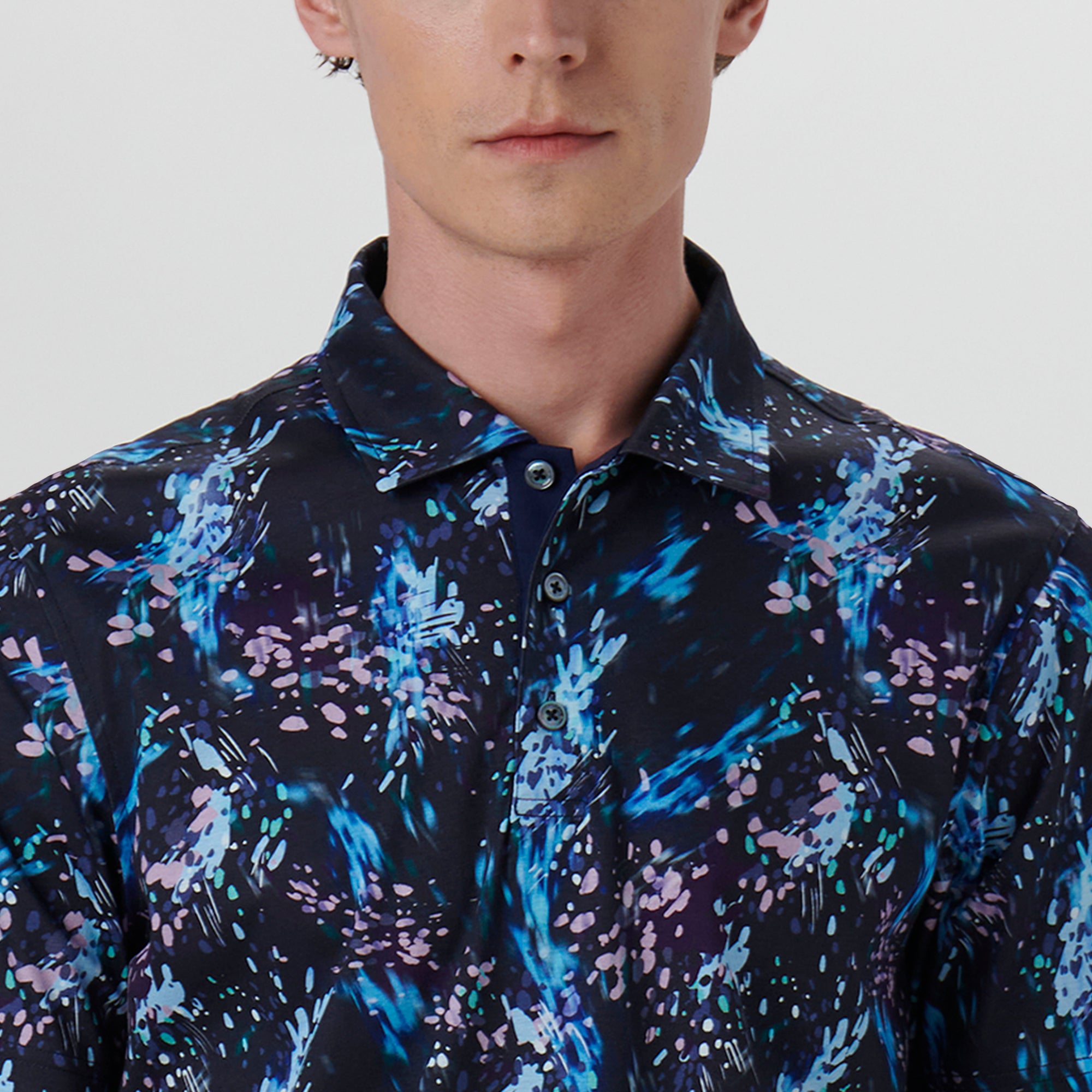 Hendrix Abstract Print Polo Shirt