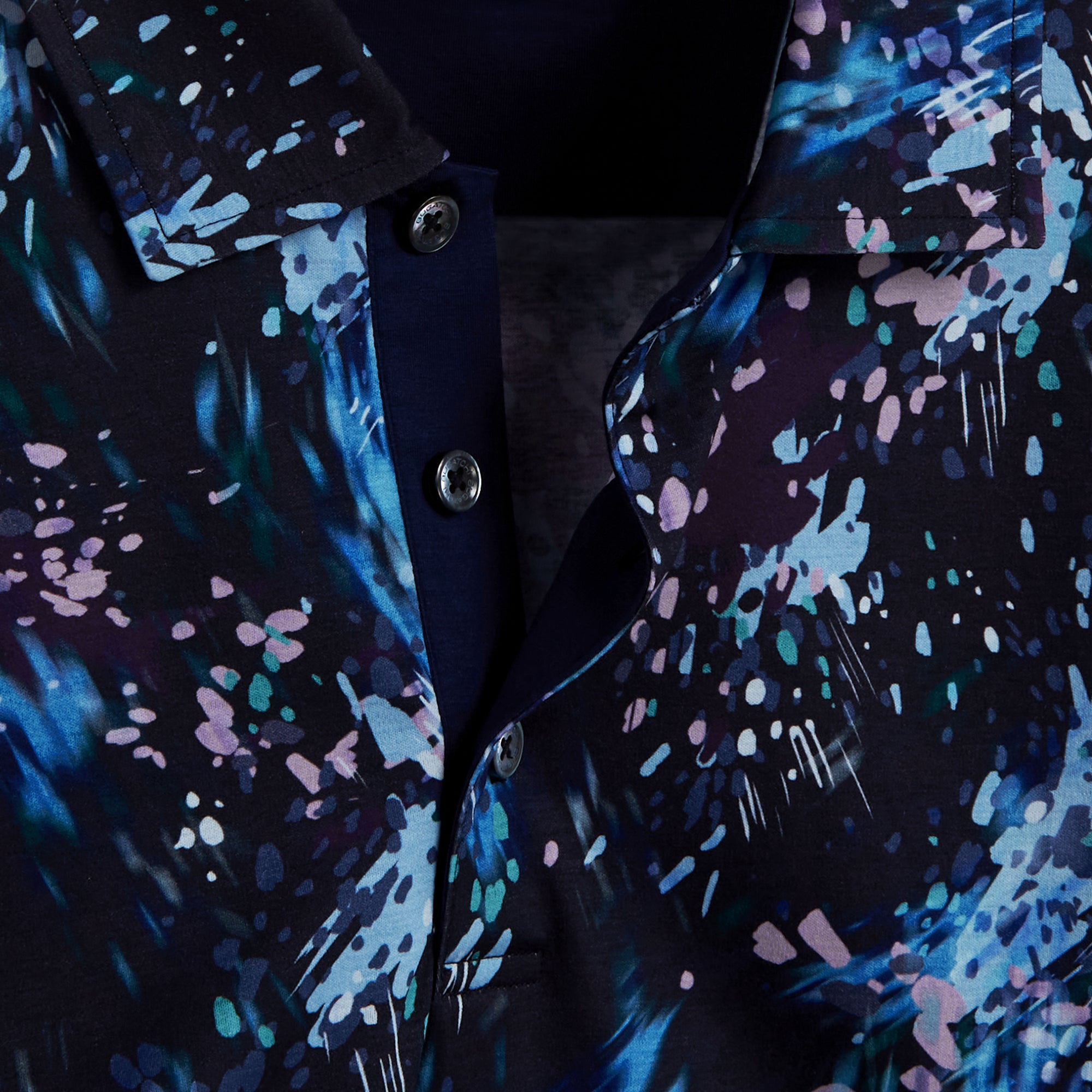 Hendrix Abstract Print Polo Shirt