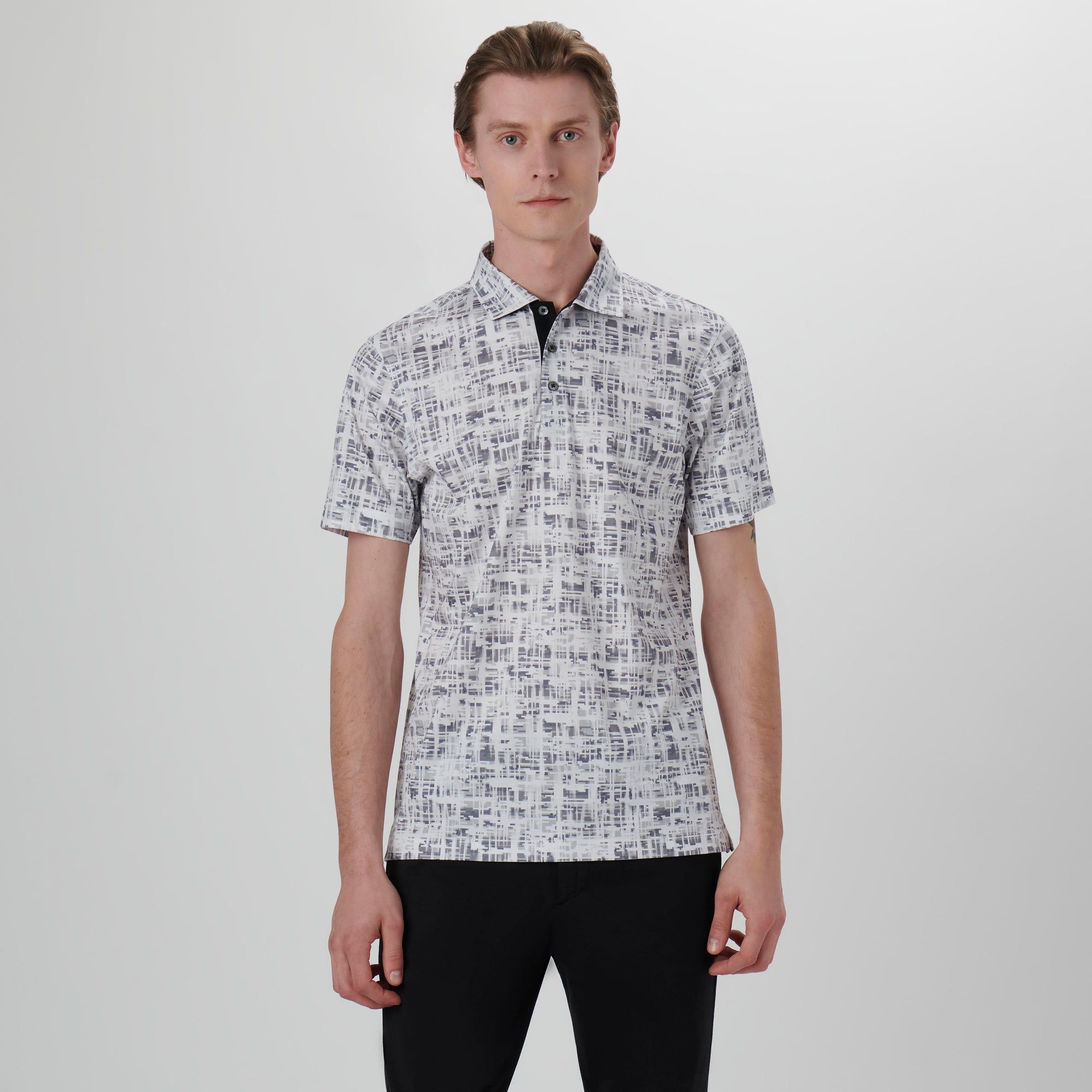 Hendrix Abstract Print Polo Shirt
