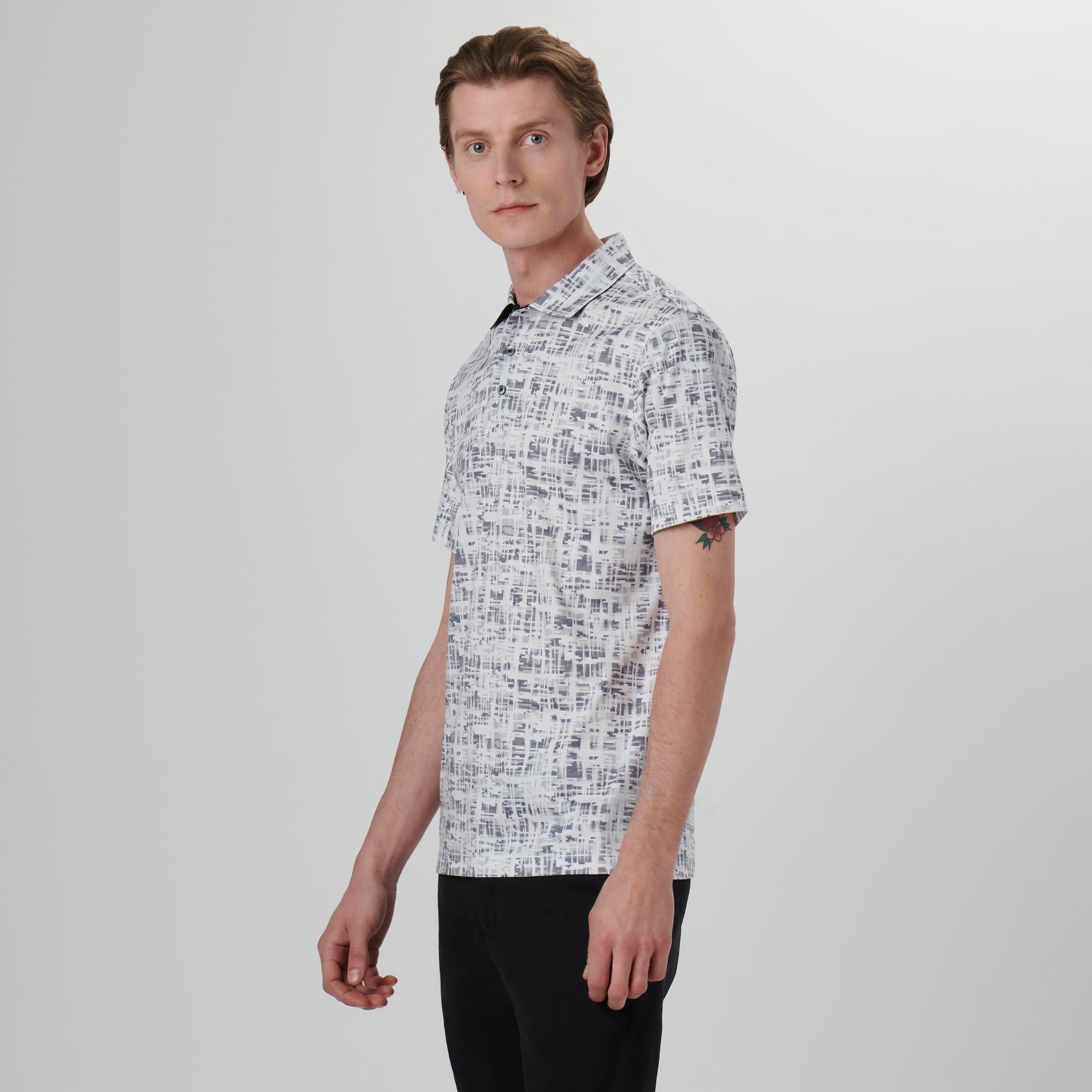 Hendrix Abstract Print Polo Shirt