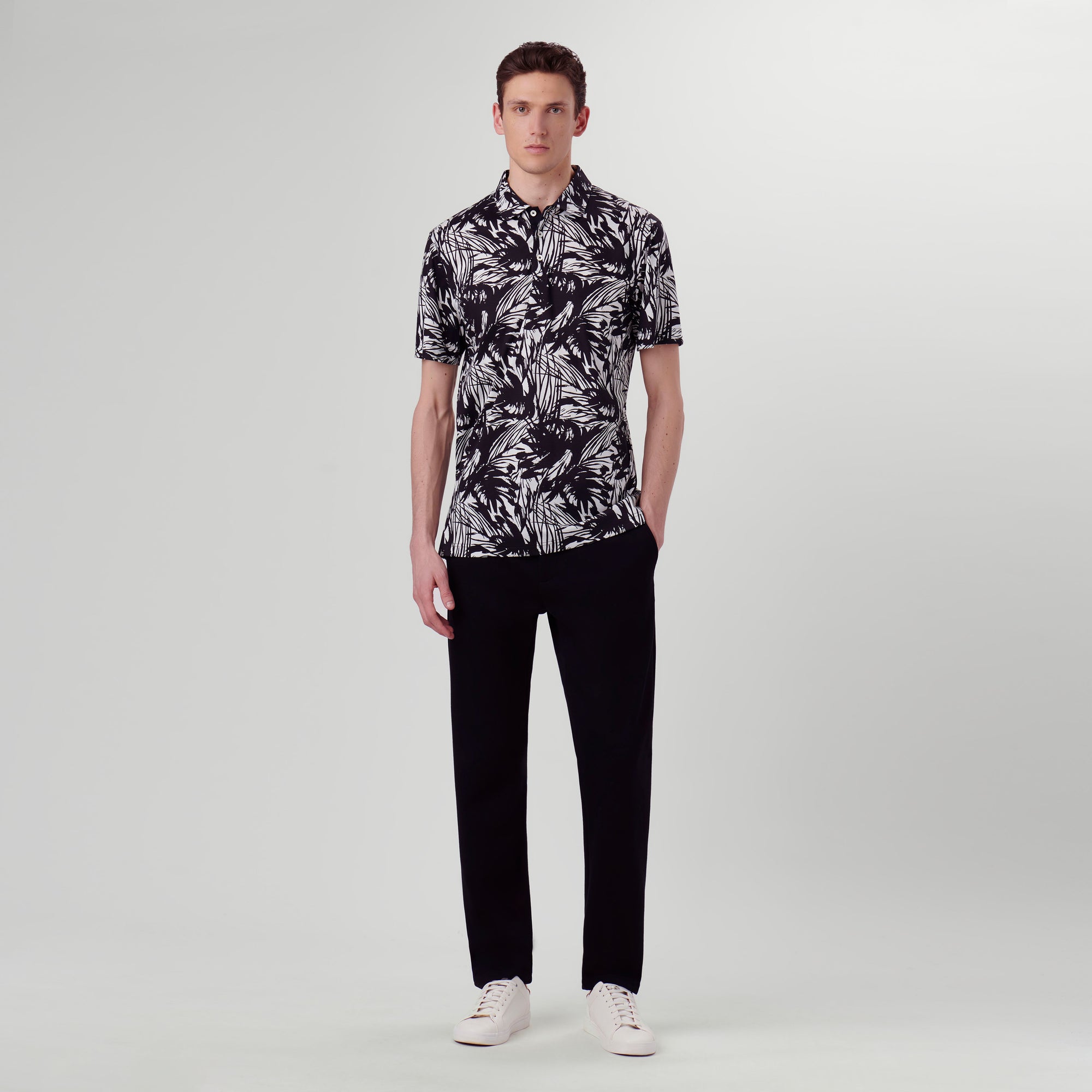 Hendrix Abstract Print Polo Shirt