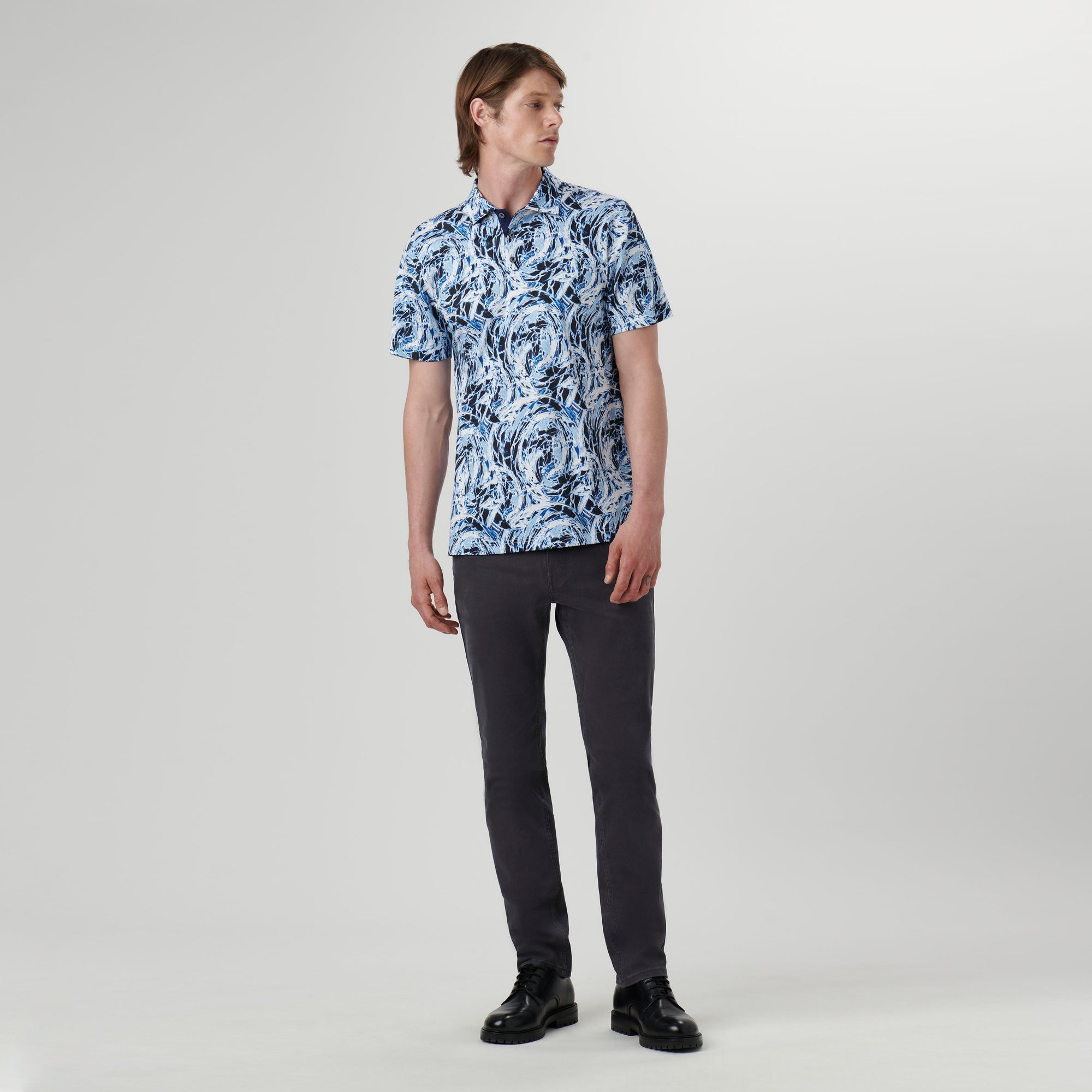 Hendrix Abstract Print Polo Shirt