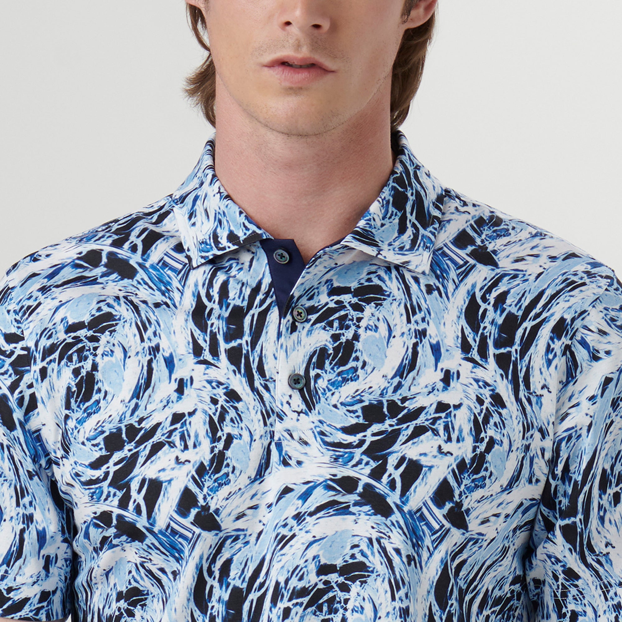 Hendrix Abstract Print Polo Shirt