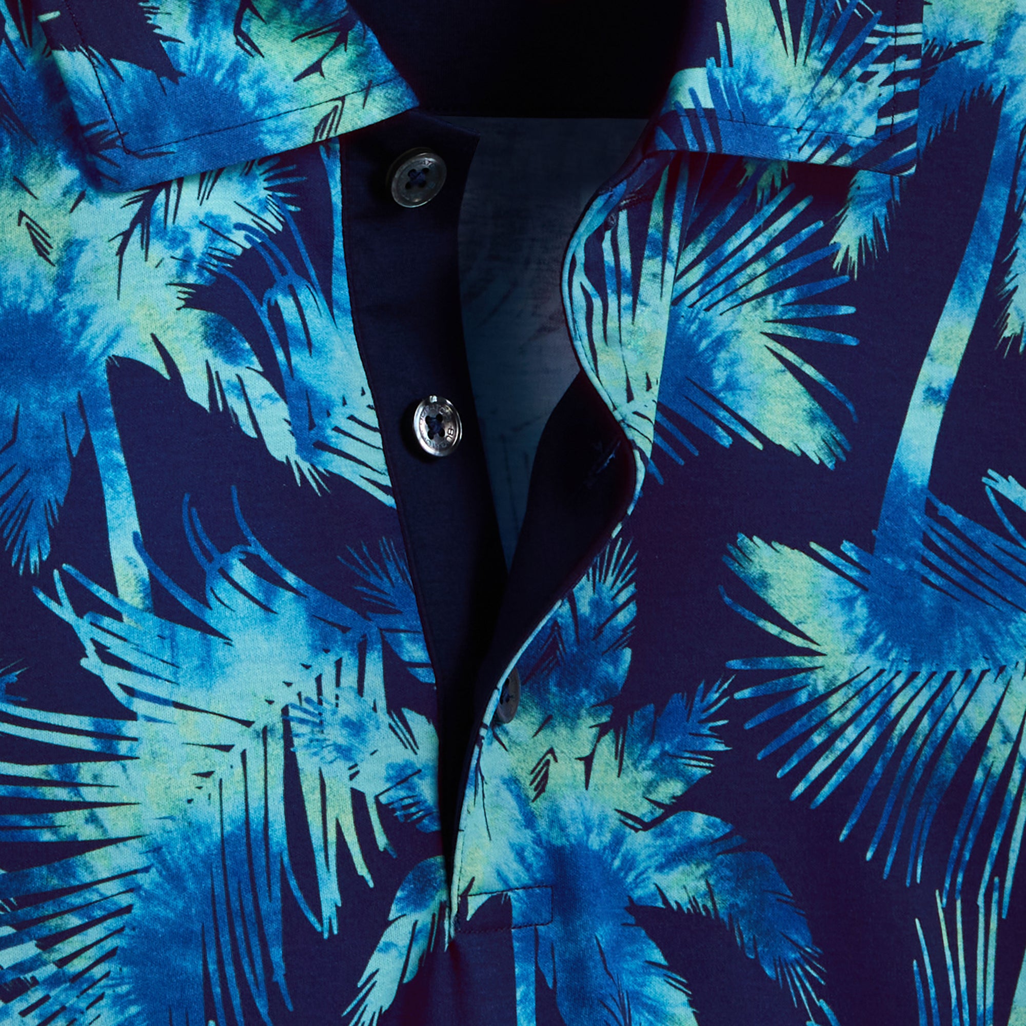 Hendrix Palm Tree Print Polo Shirt
