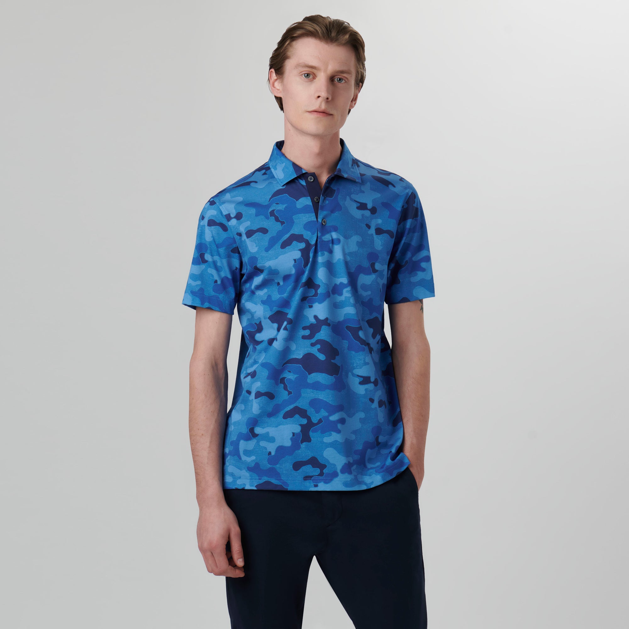 Hendrix Camouflage Print Polo Shirt