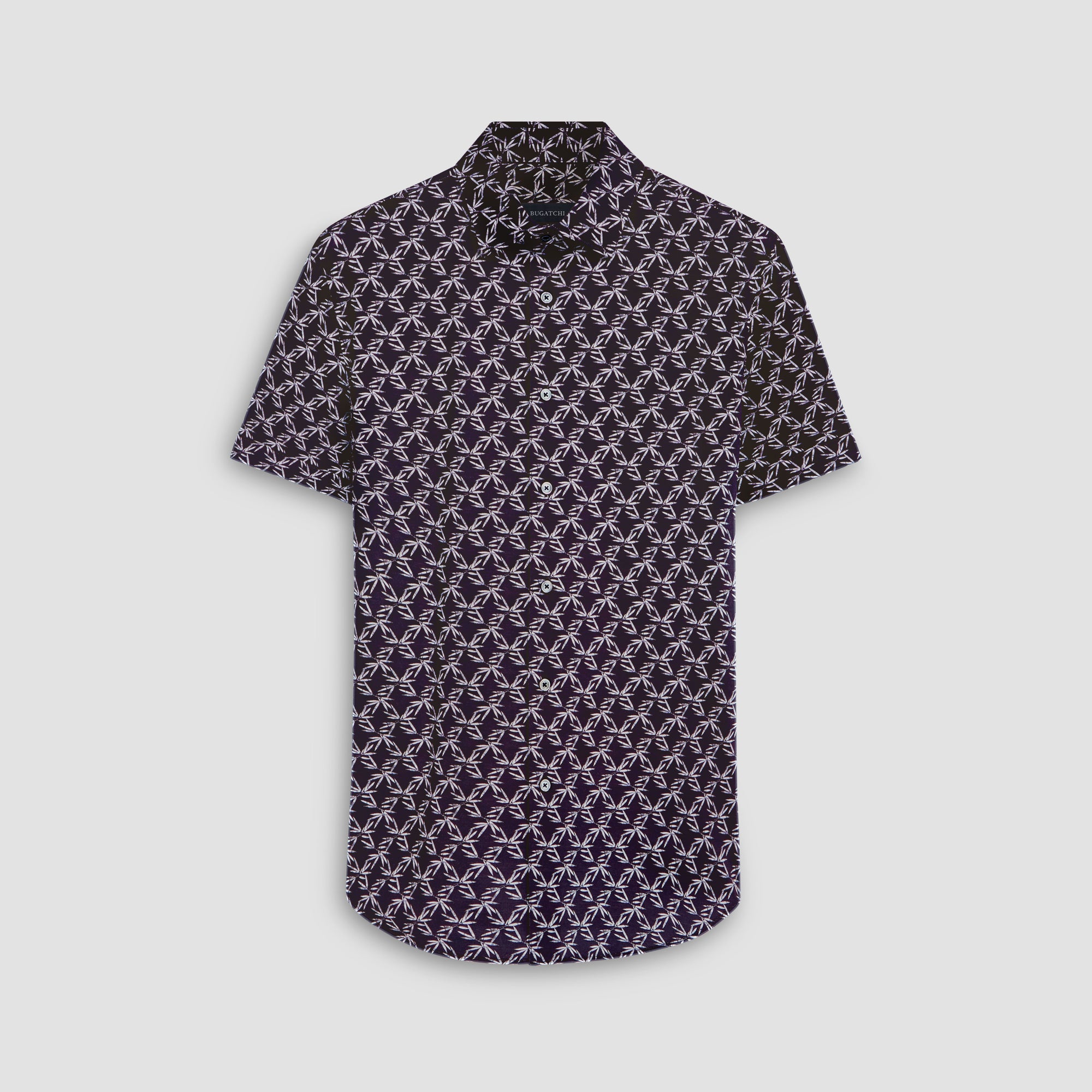 Miles Leaf Print OoohCotton Short Sleeve Shirt