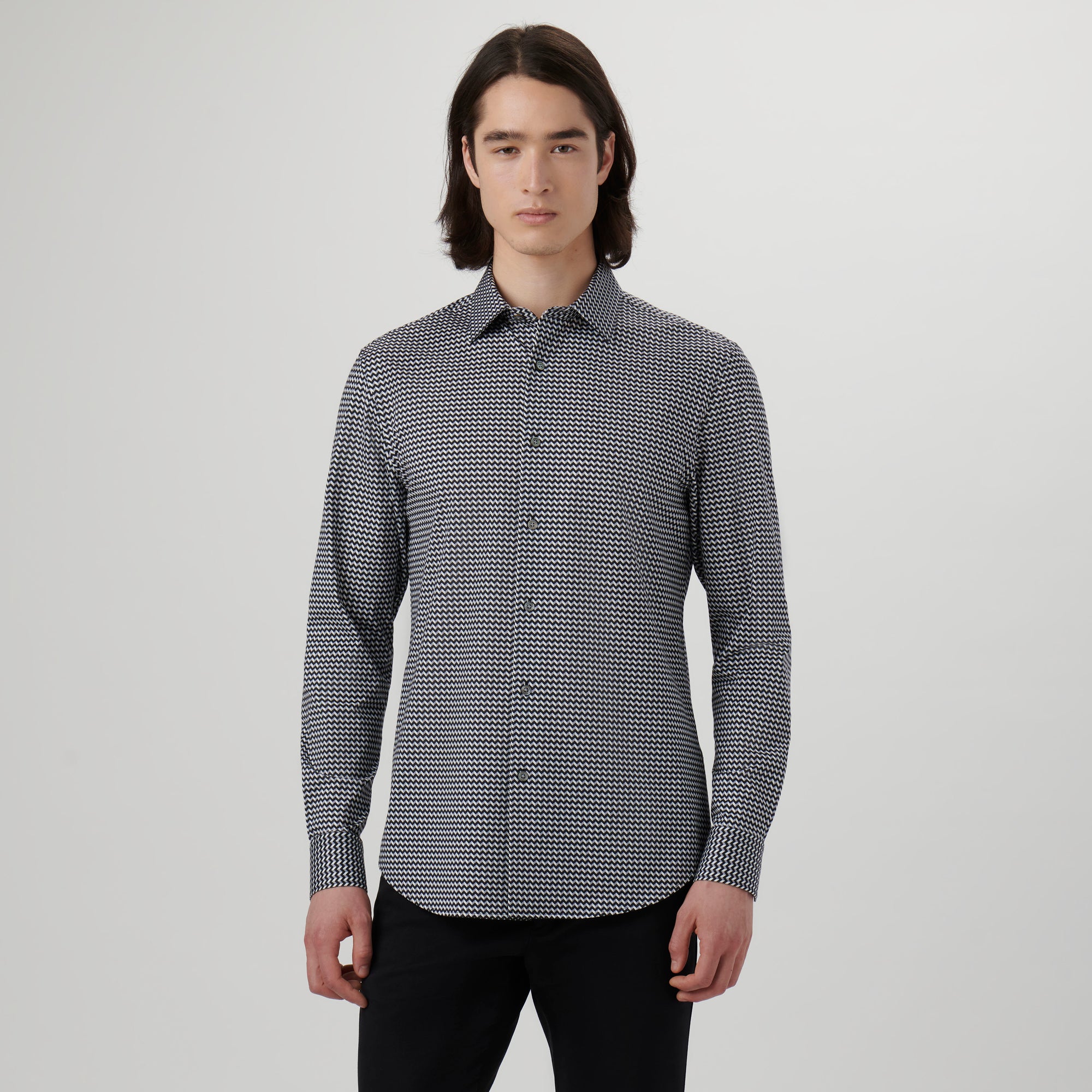 James Chevron Print OoohCotton Shirt