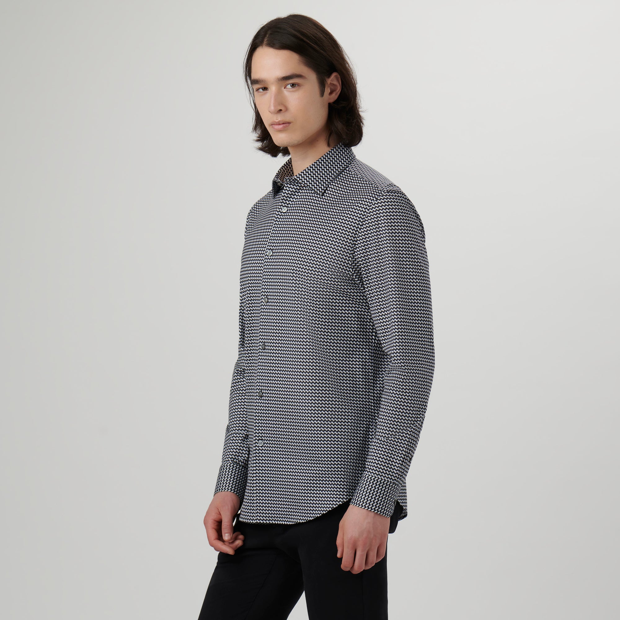 James Chevron Print OoohCotton Shirt