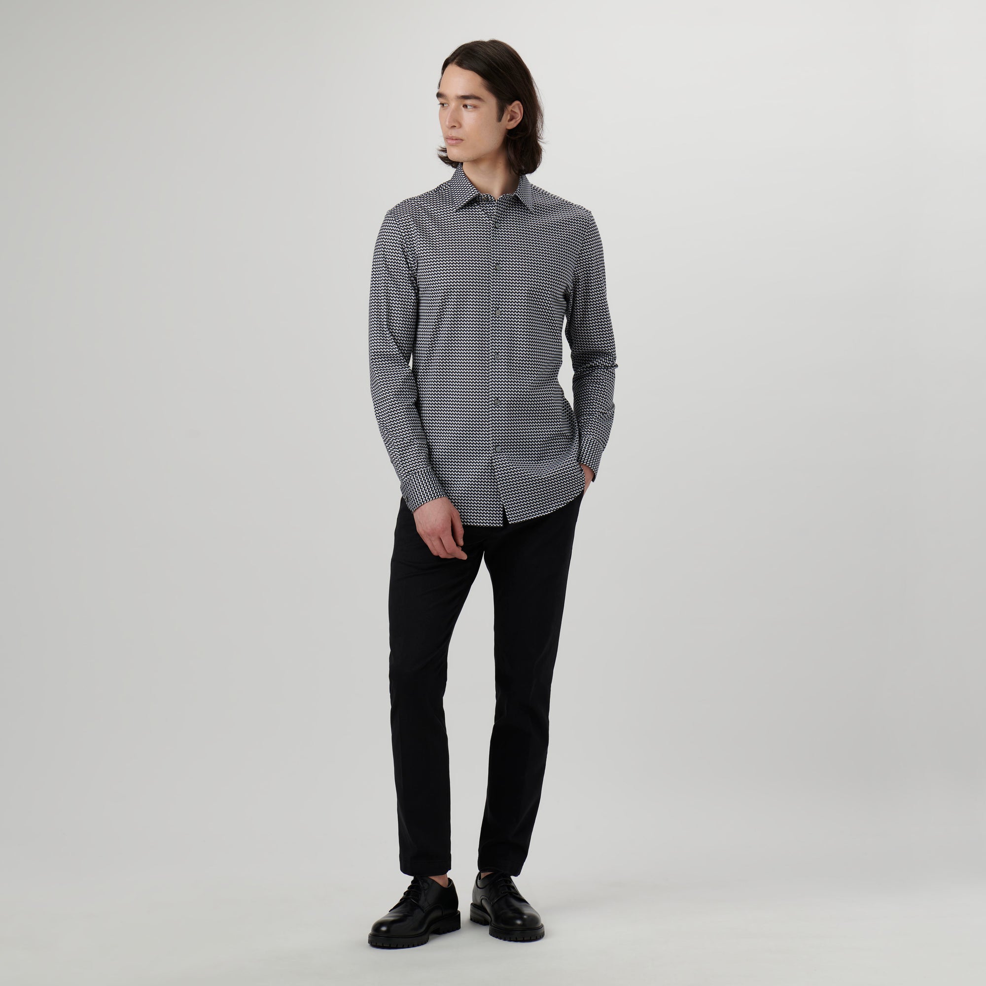 James Chevron Print OoohCotton Shirt