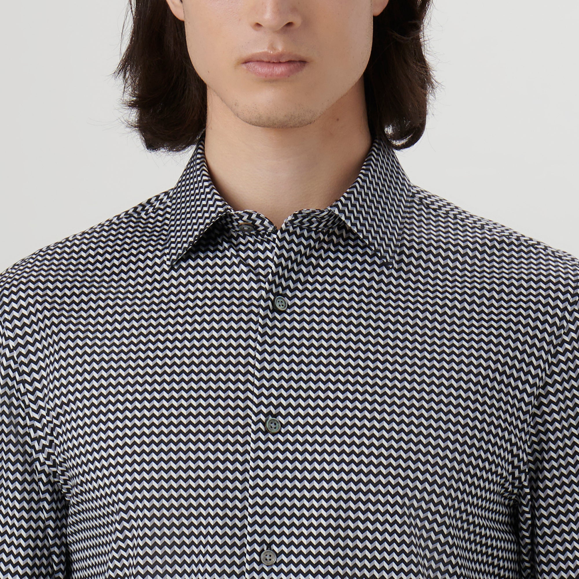 James Chevron Print OoohCotton Shirt