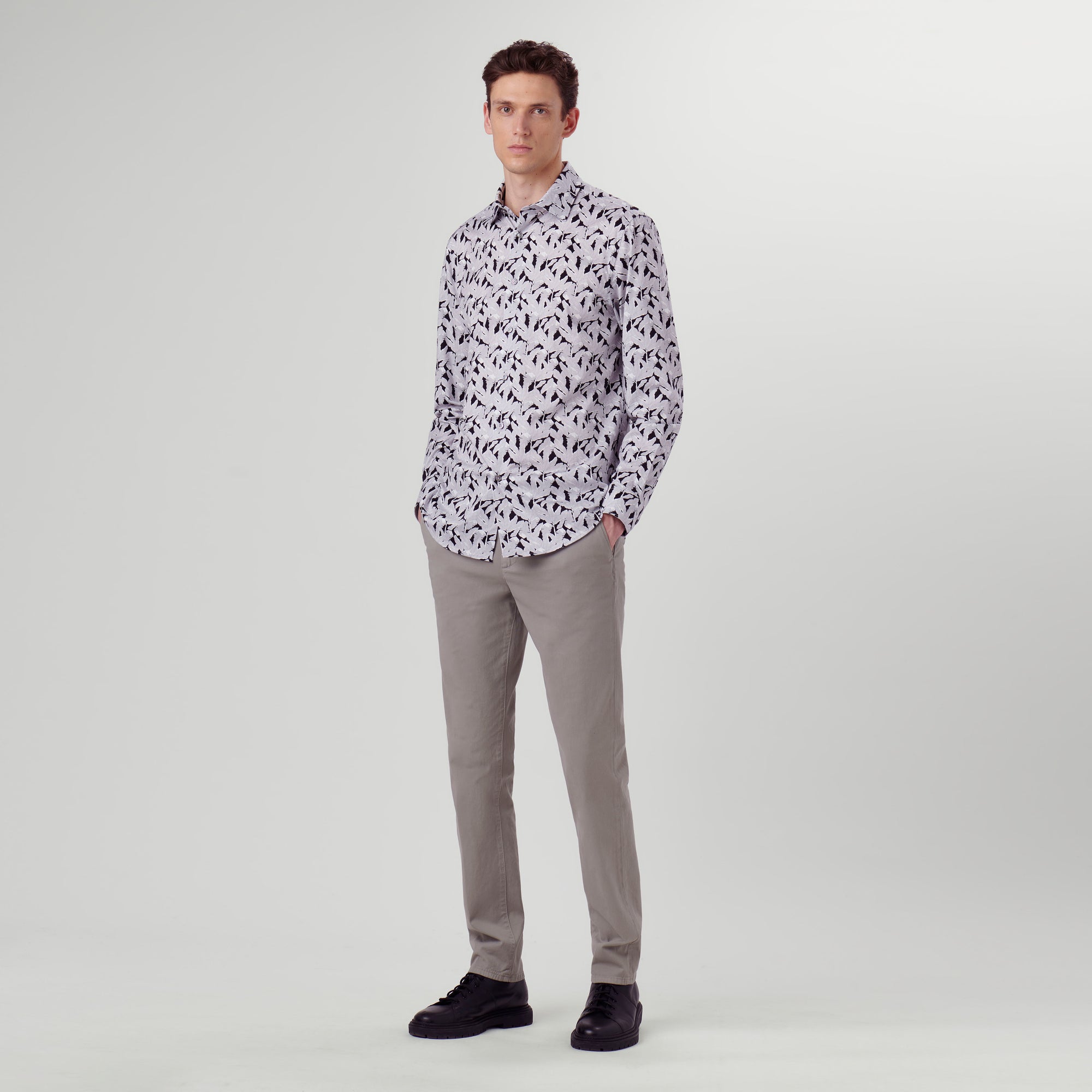James Leaf Print OoohCotton Shirt