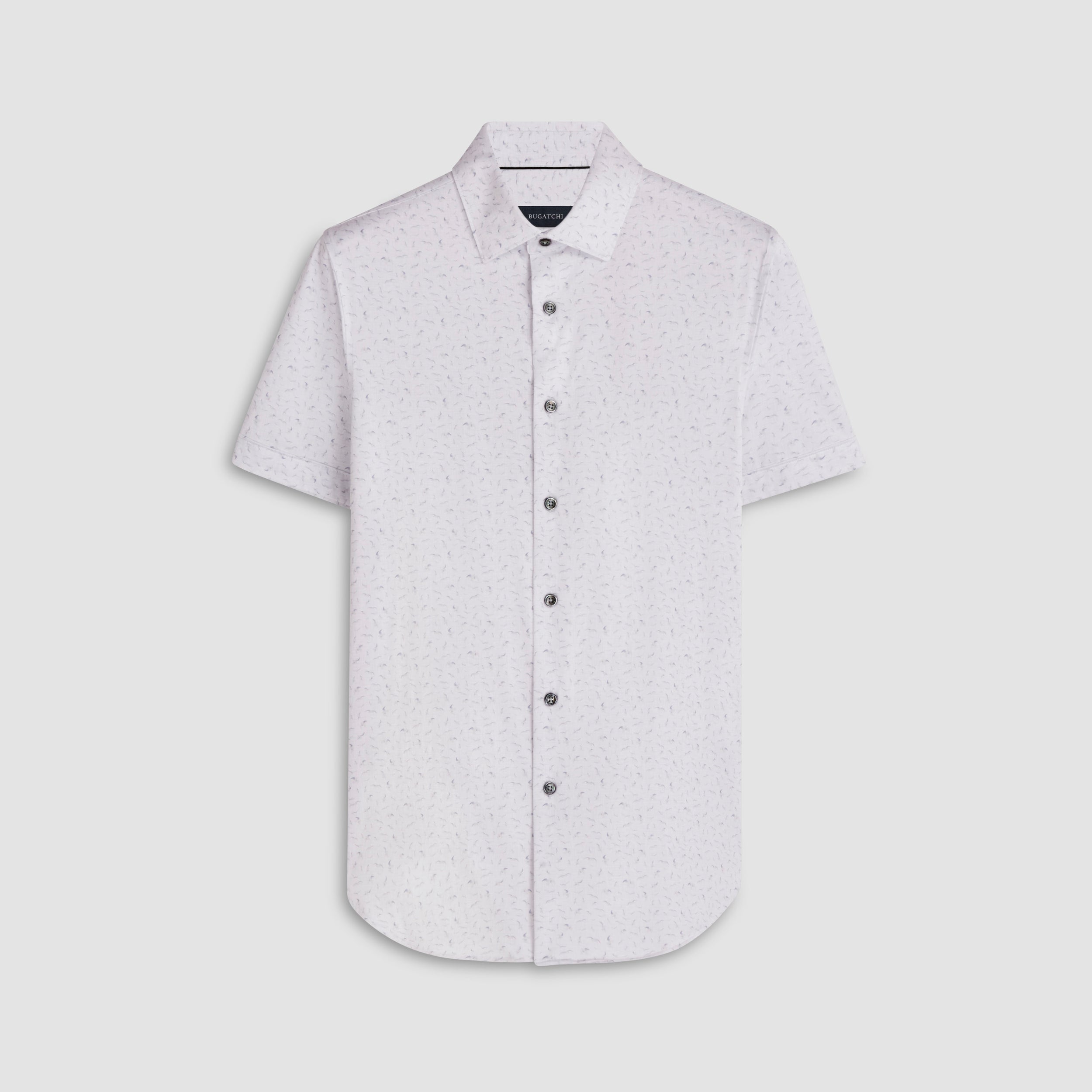 bird print dress shirt ZVNAH Men's Waffle Knit Bird Print Shirt, Short Sleeve Collared Button Down Casual Top with Contrast Placket, S-3XL