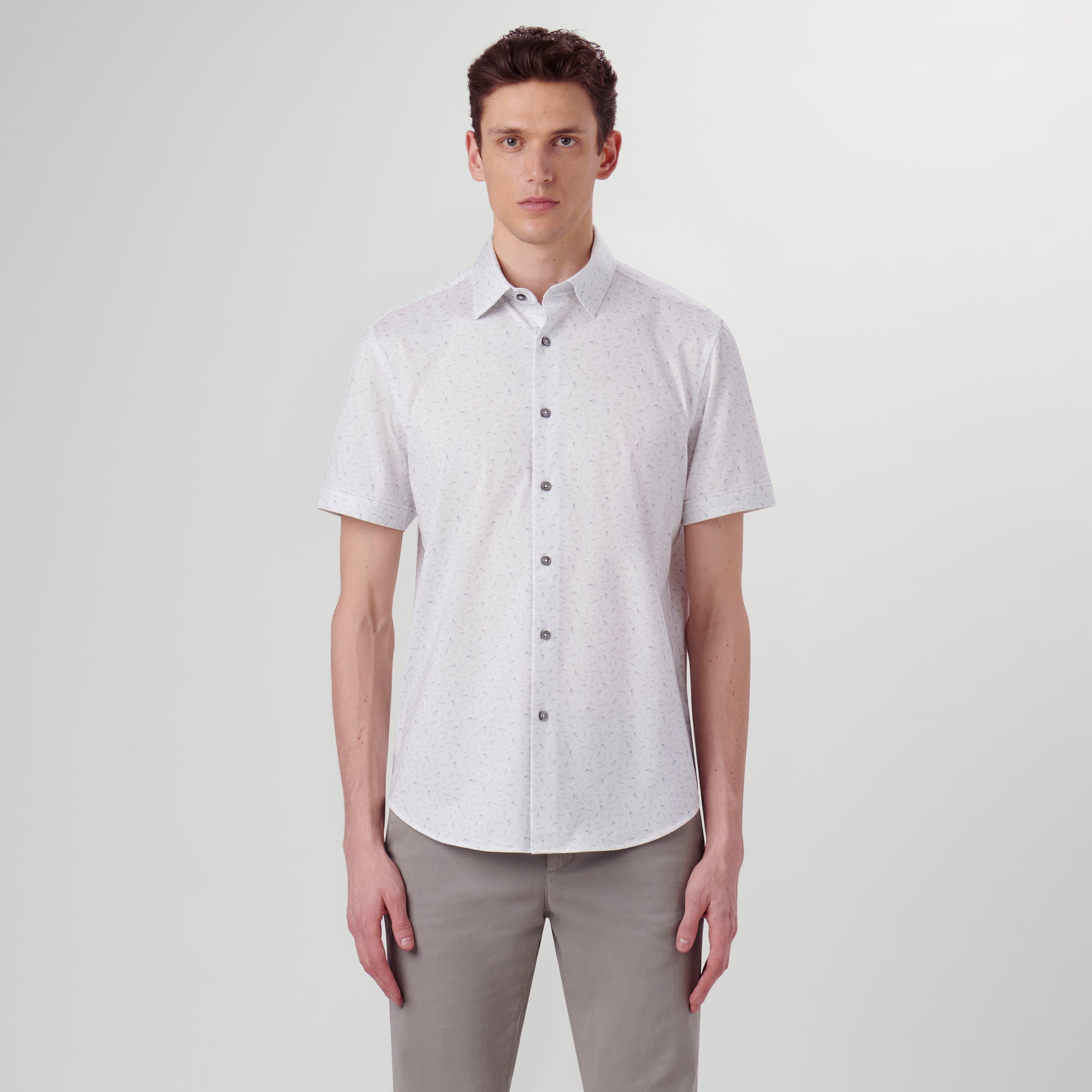 Miles Bird Print OoohCotton Short Sleeve Shirt