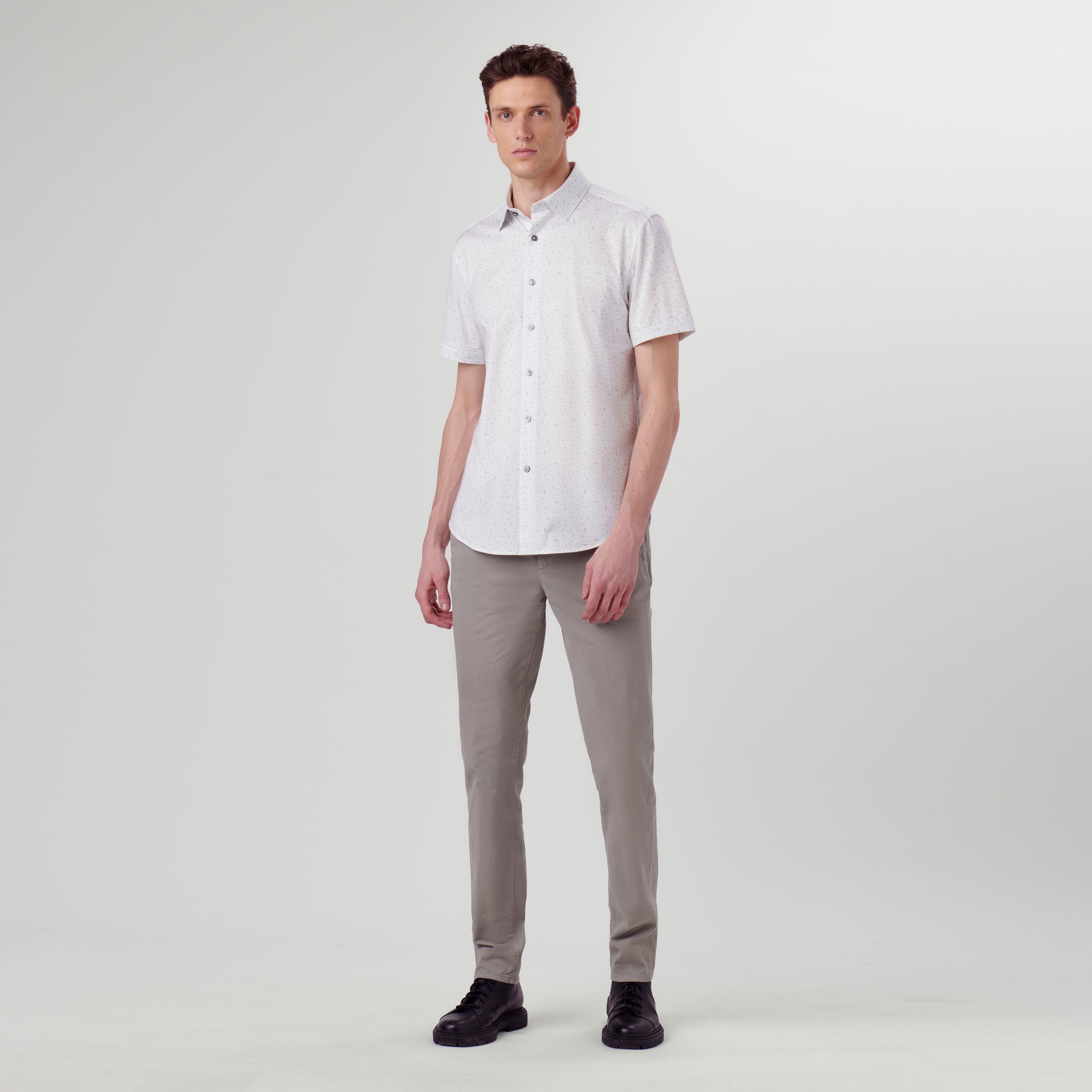 Miles Bird Print OoohCotton Short Sleeve Shirt