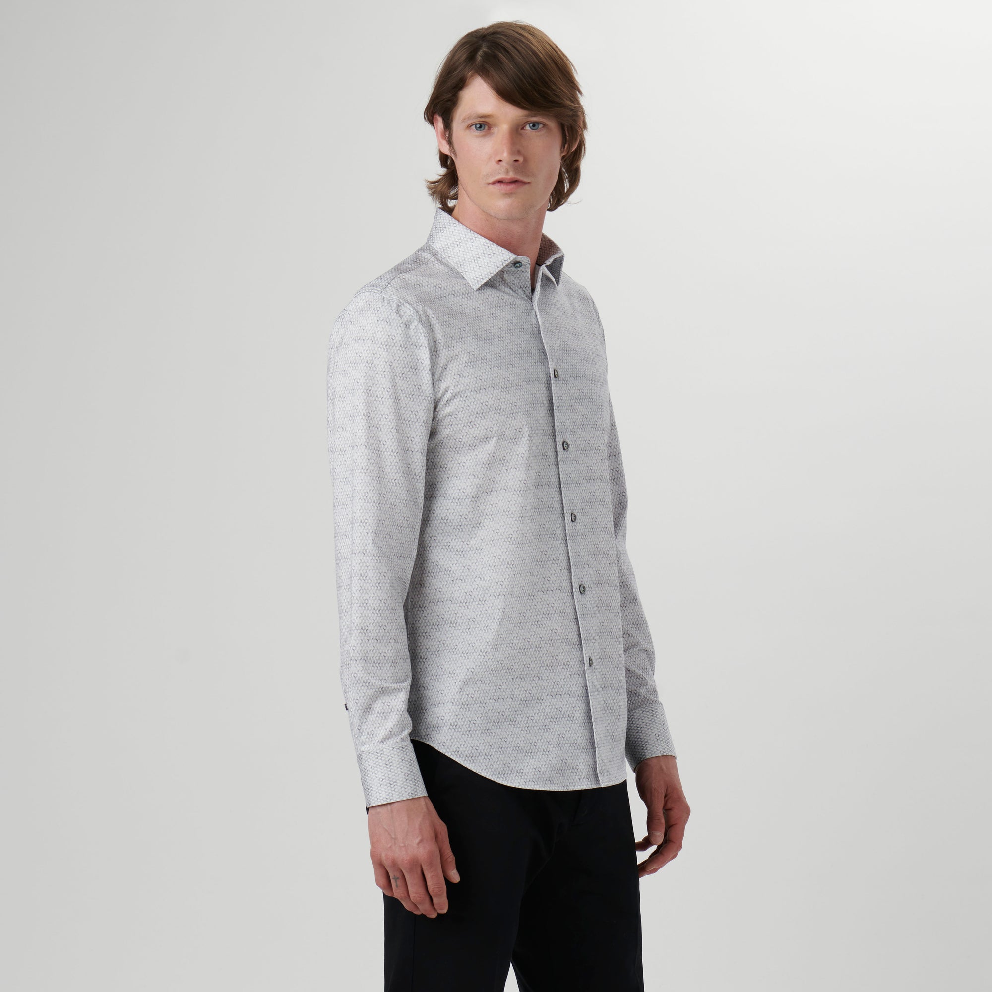 James Honeycomb Print OoohCotton Shirt