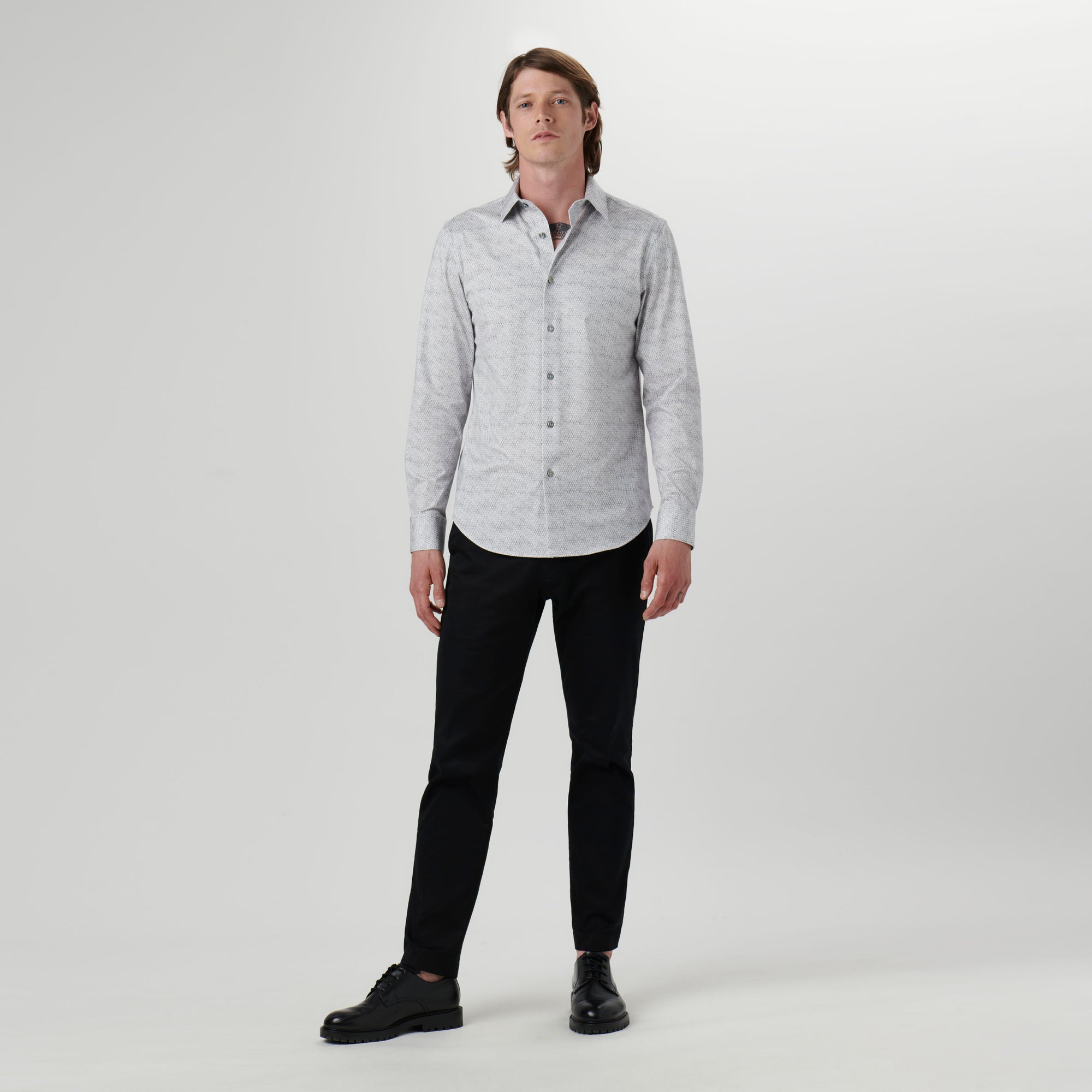 James Honeycomb Print OoohCotton Shirt