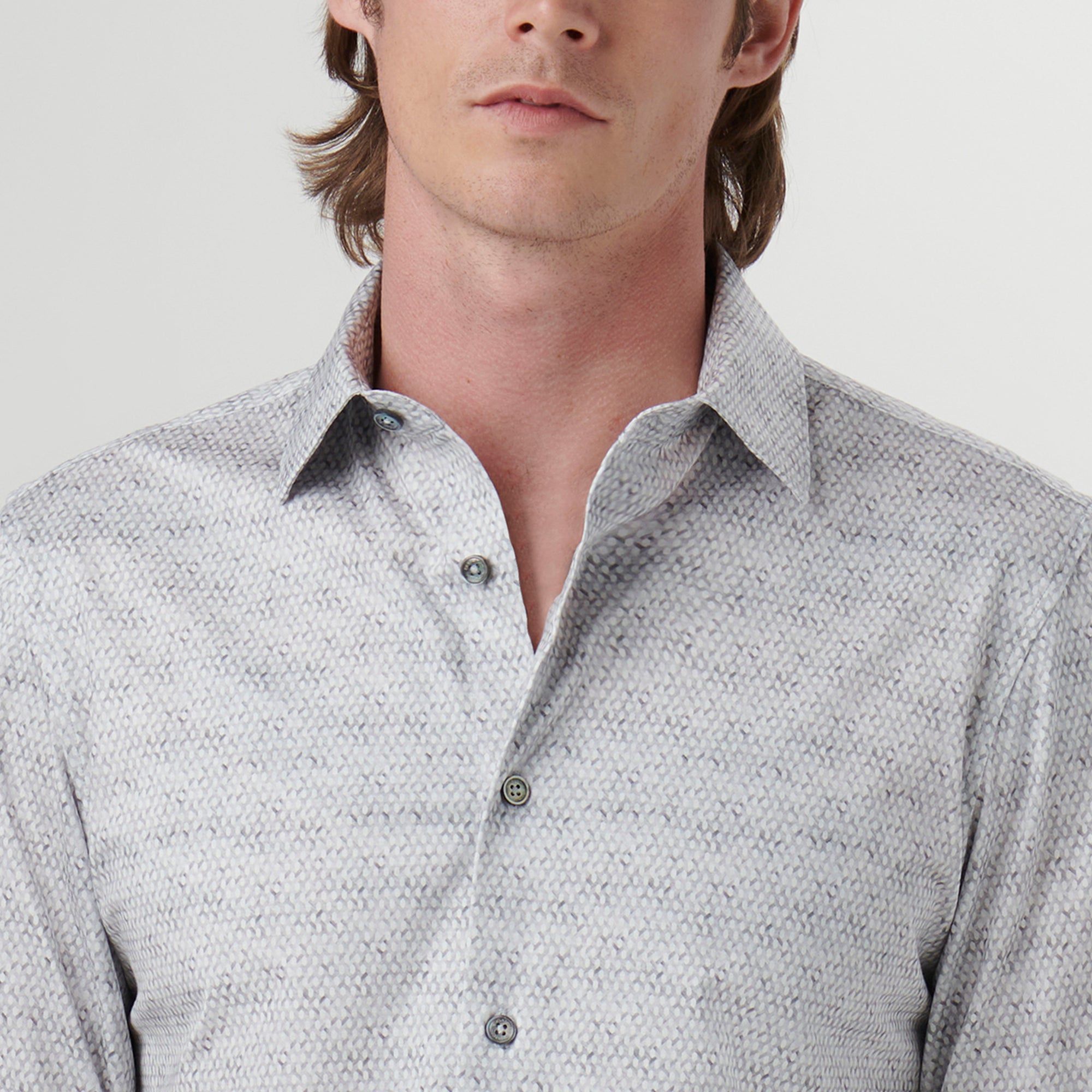 James Honeycomb Print OoohCotton Shirt