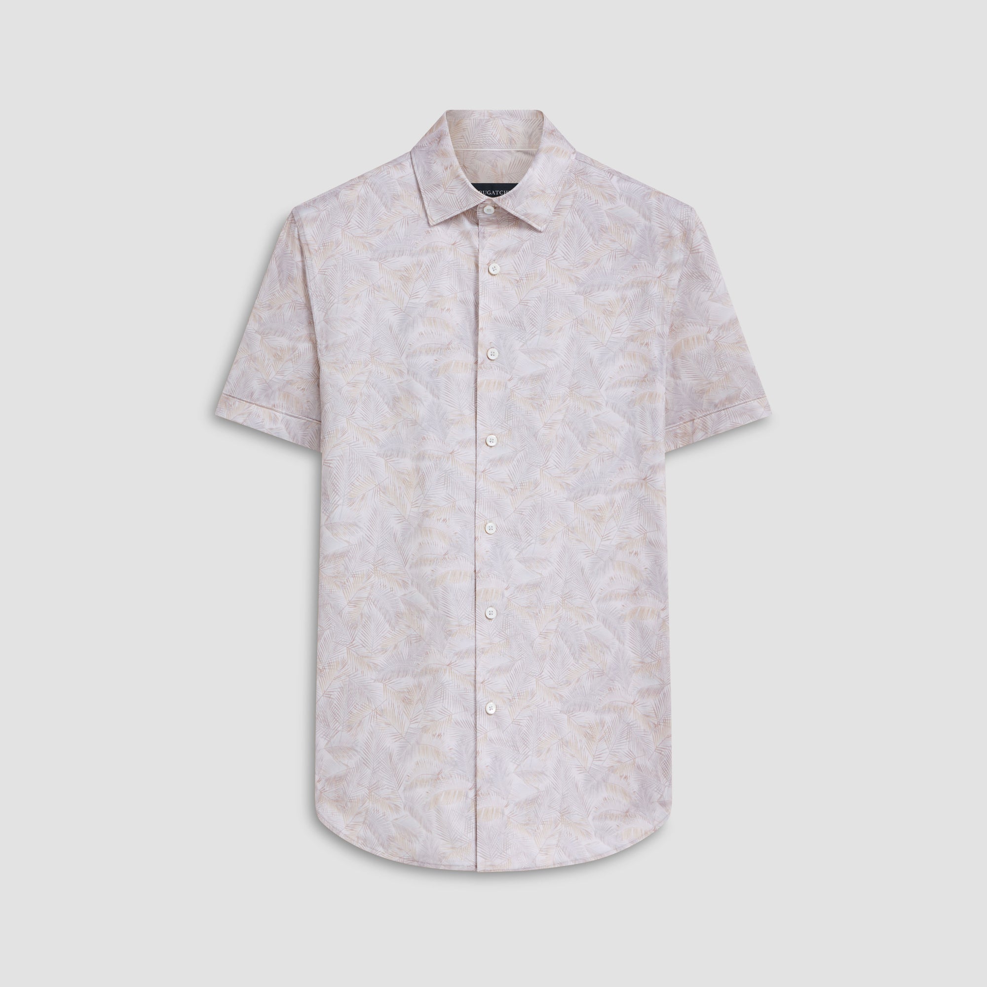 Miles Leaf Print OoohCotton Short Sleeve Shirt