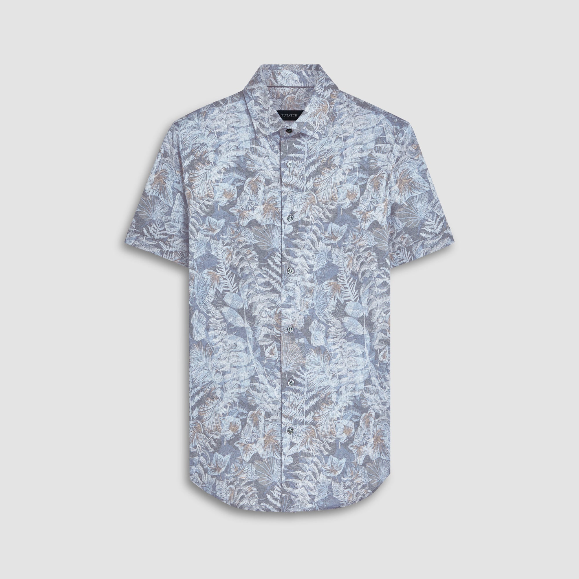 Miles Leaf Print OoohCotton Short Sleeve Shirt