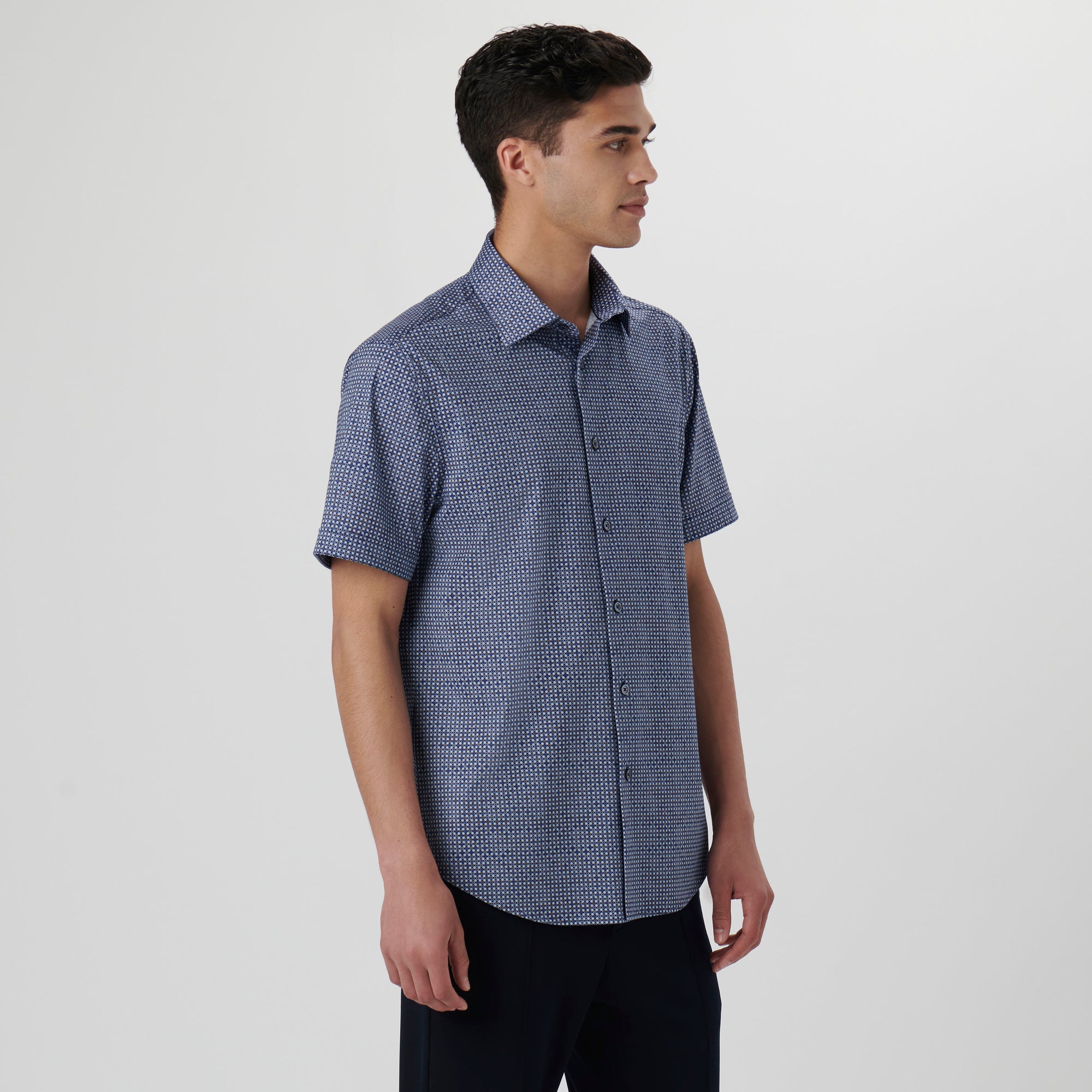 Miles Geometric OoohCotton Short Sleeve Shirt