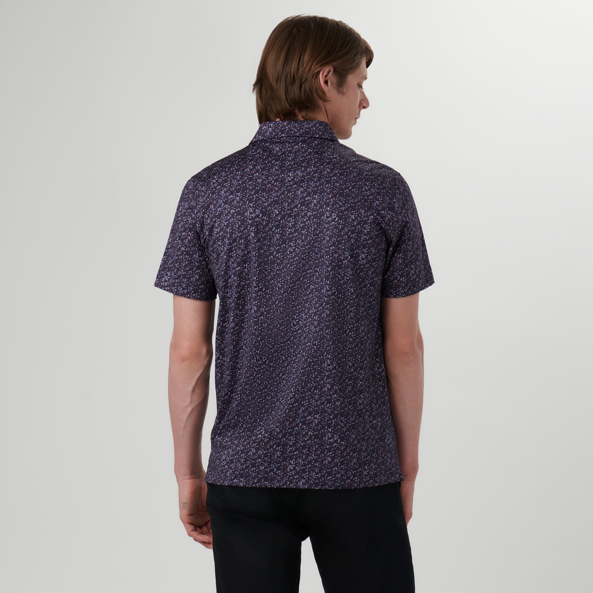 Victor Leaf Print OoohCotton Polo