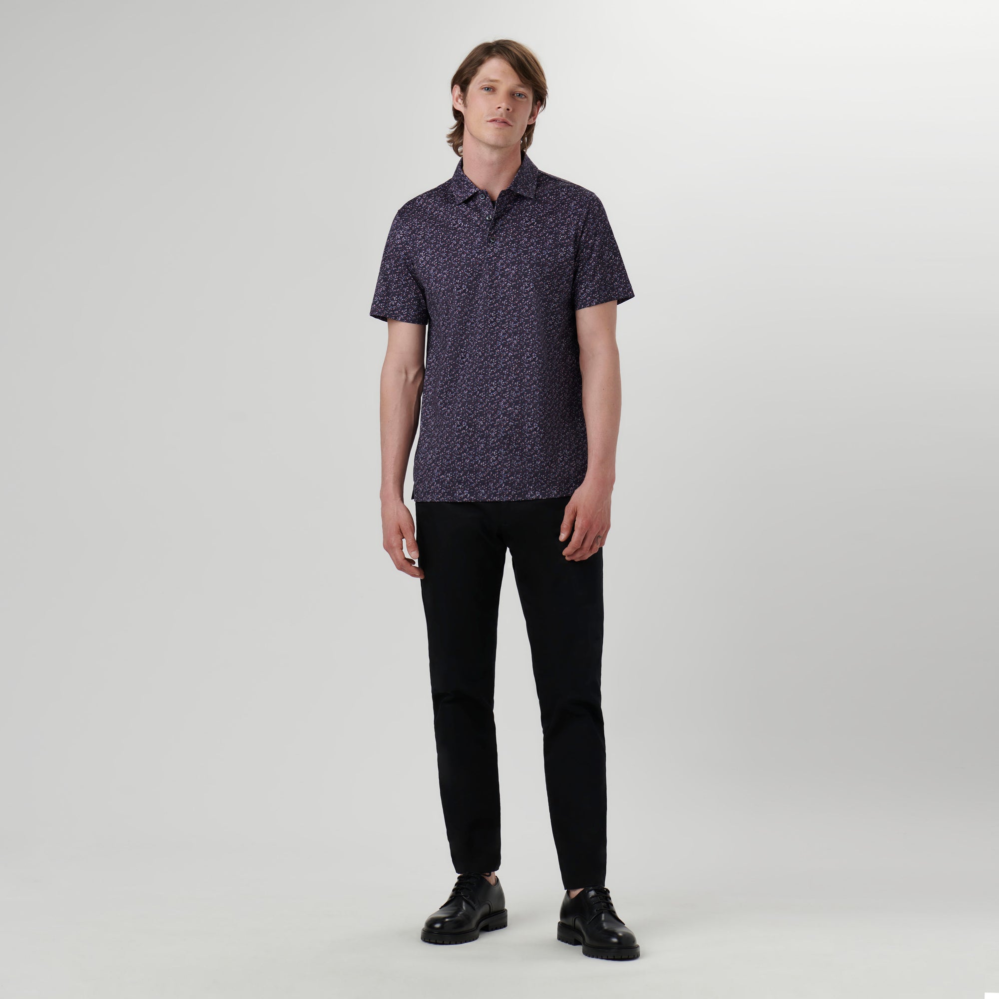 Victor Leaf Print OoohCotton Polo