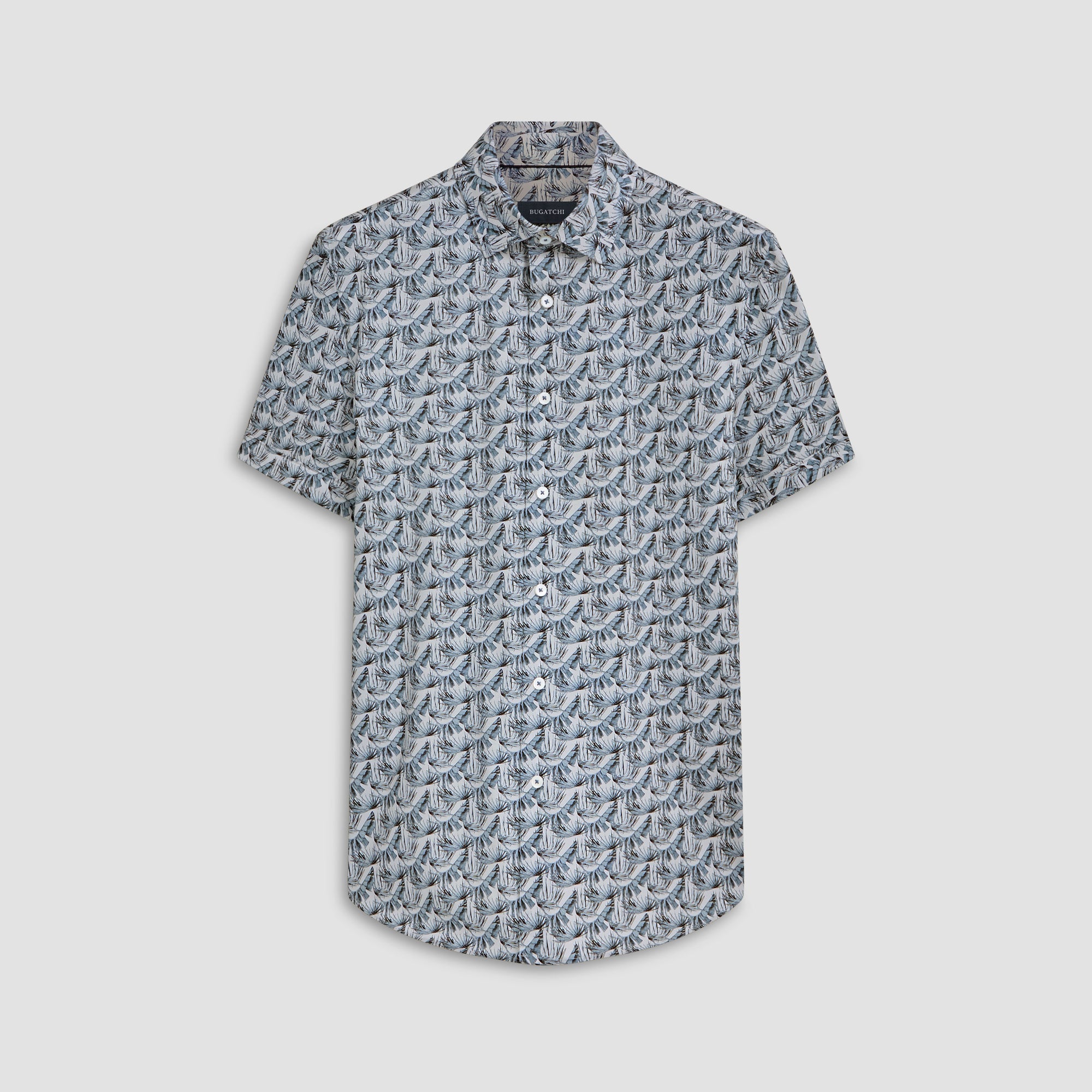 Miles Leaf Print OoohCotton Short Sleeve Shirt