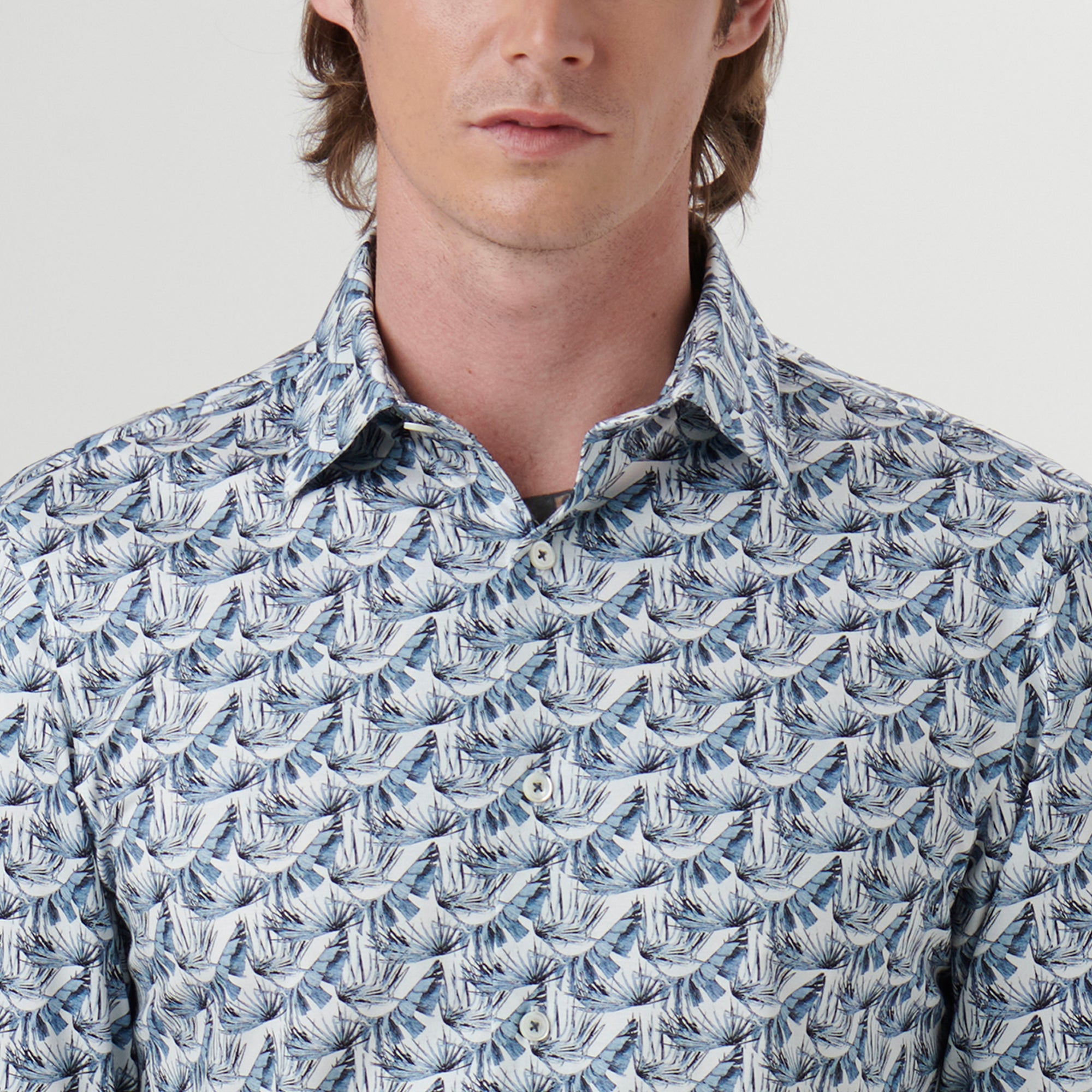 James Leaf Print OoohCotton Shirt