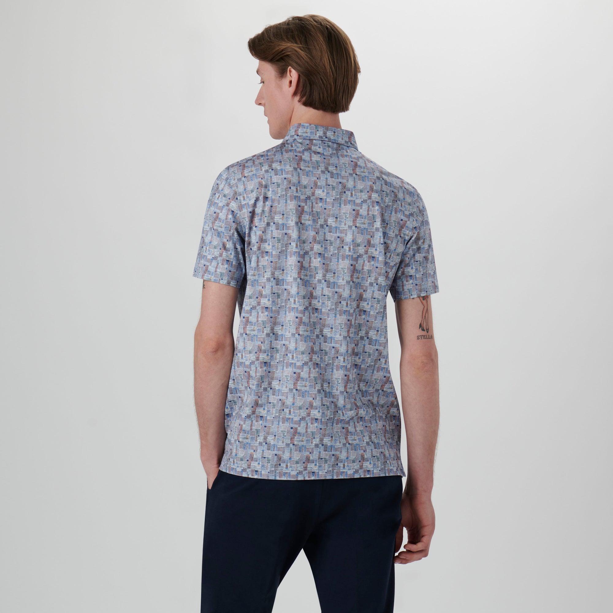 Victor Patchwork Print OoohCotton Polo