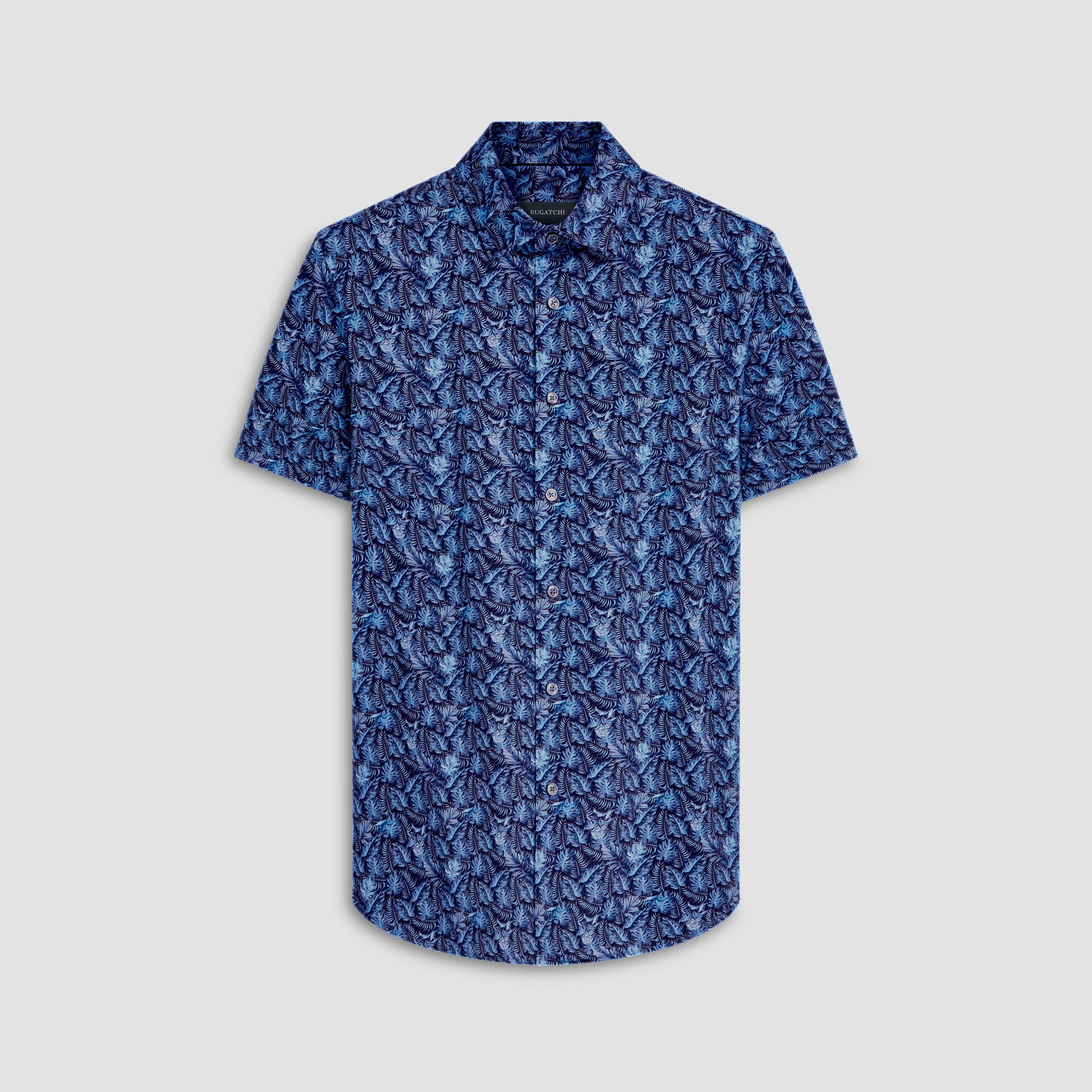 Miles Leaf Print OoohCotton Short Sleeve Shirt