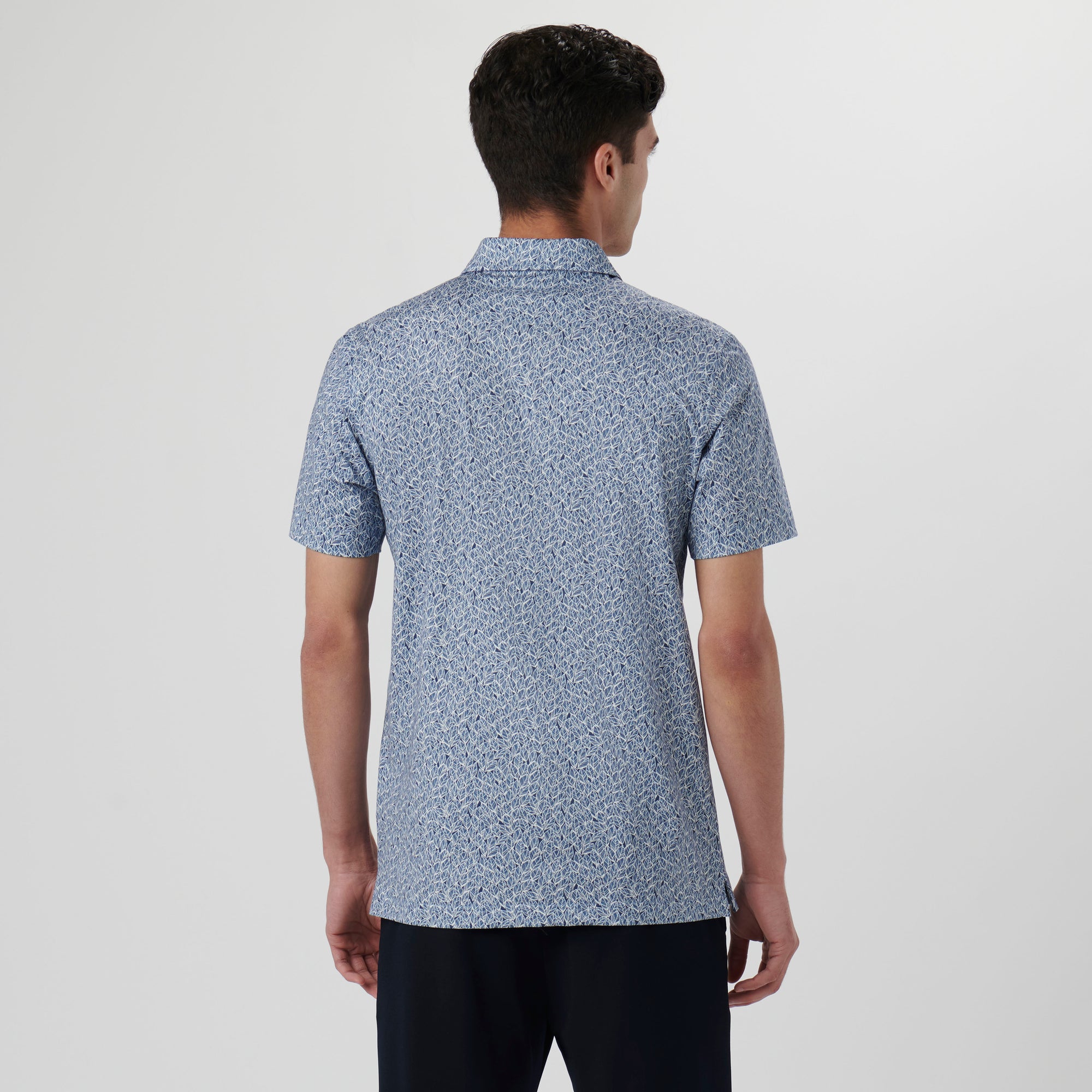 Victor Leaf Print OoohCotton Polo