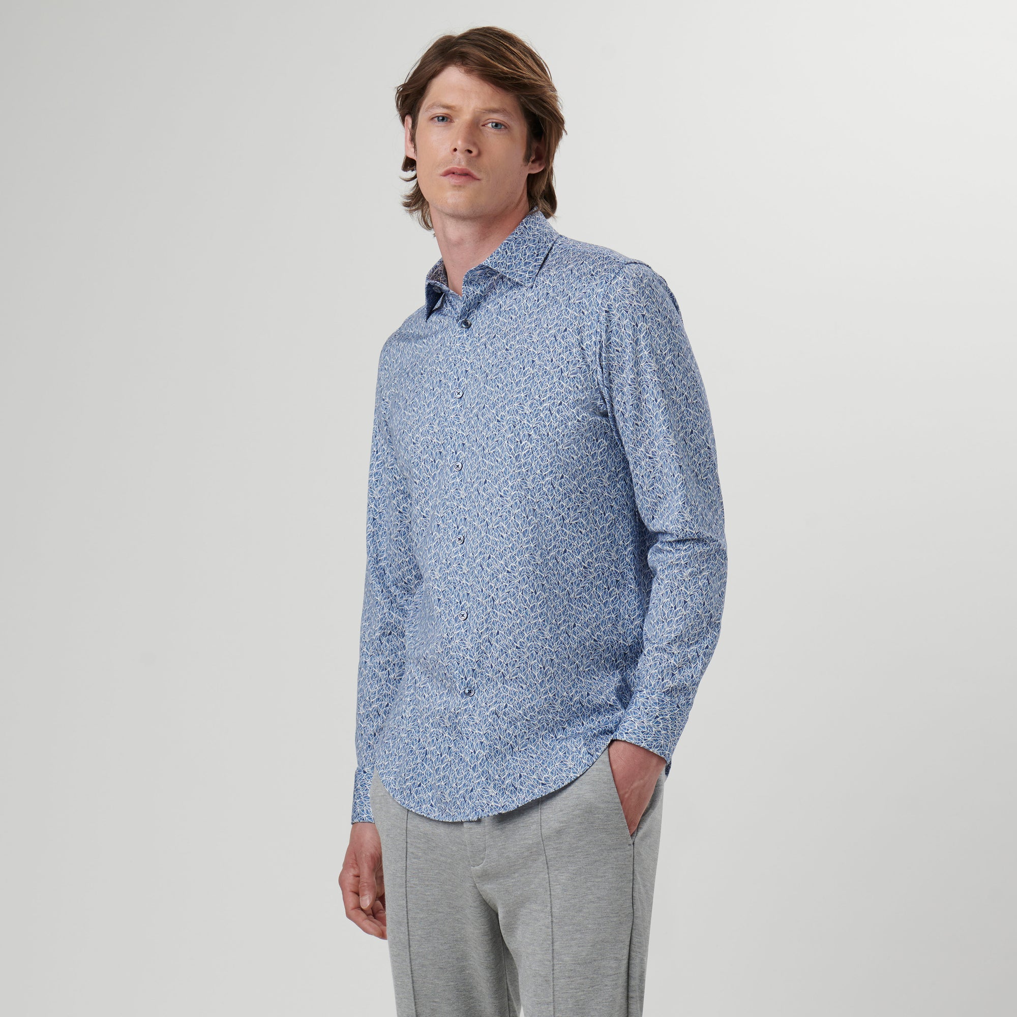 James Leaf Print OoohCotton Shirt