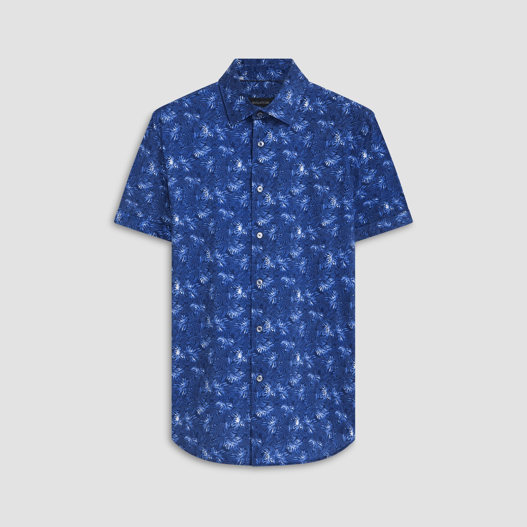 Miles Leaf Print OoohCotton Short Sleeve Shirt