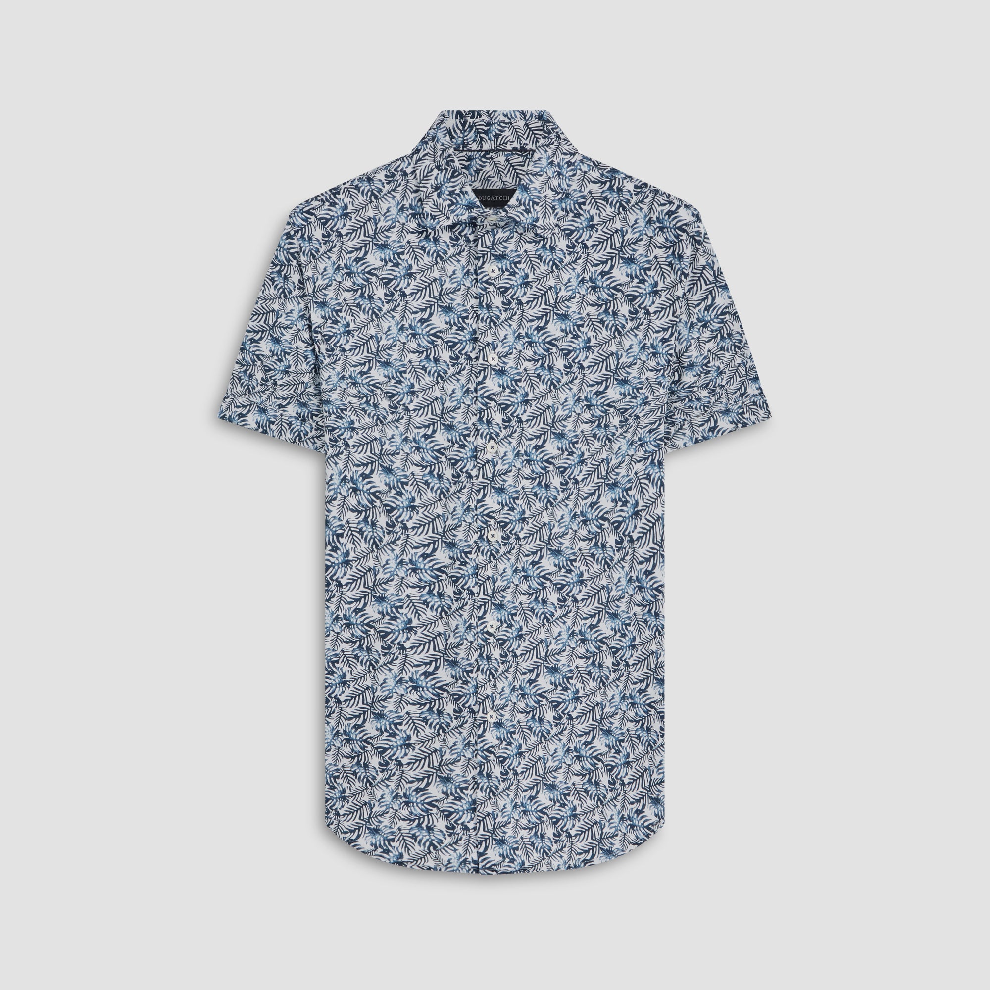 Miles Leaf Print OoohCotton Short Sleeve Shirt