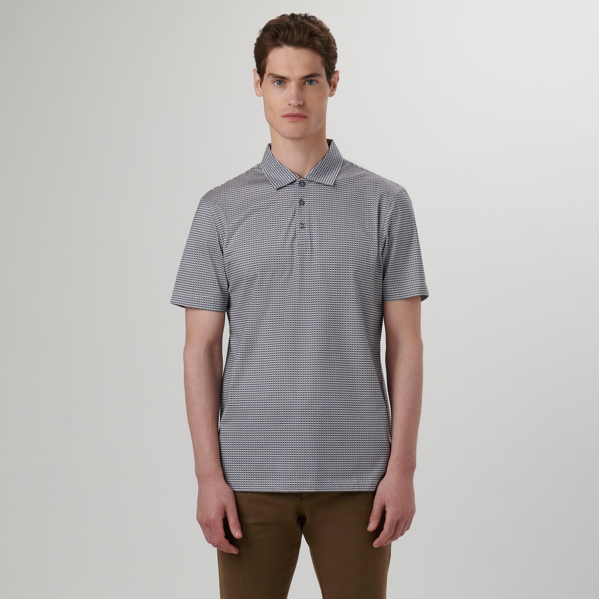 Victor Geometric Print OoohCotton Polo