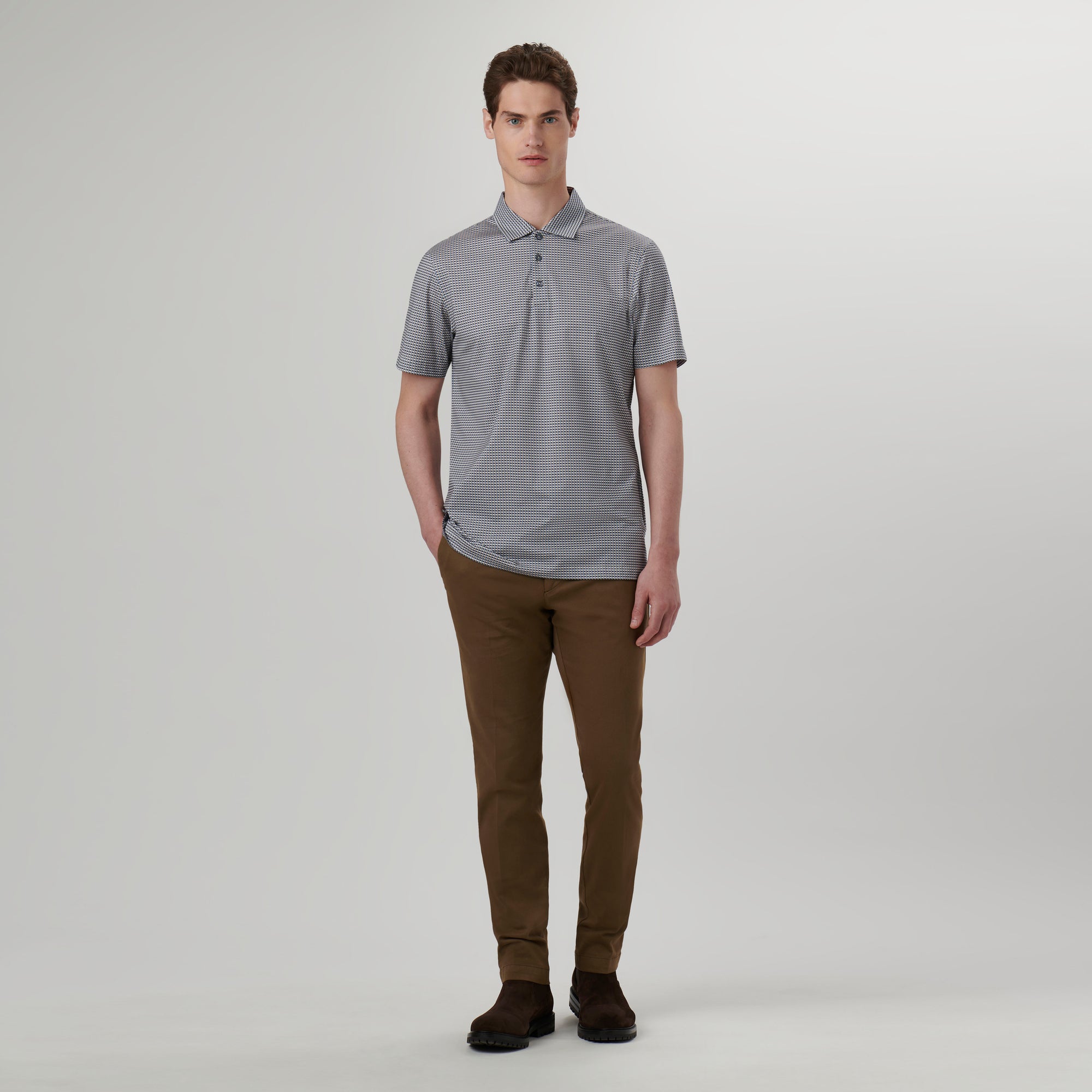 Victor Geometric Print OoohCotton Polo