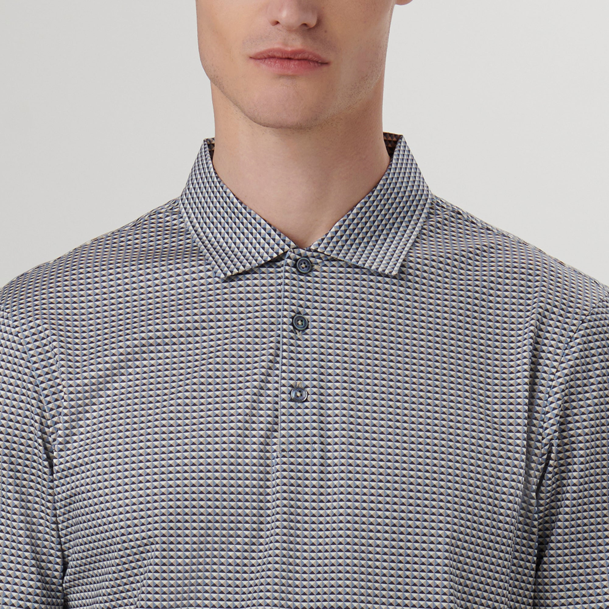 Victor Geometric Print OoohCotton Polo