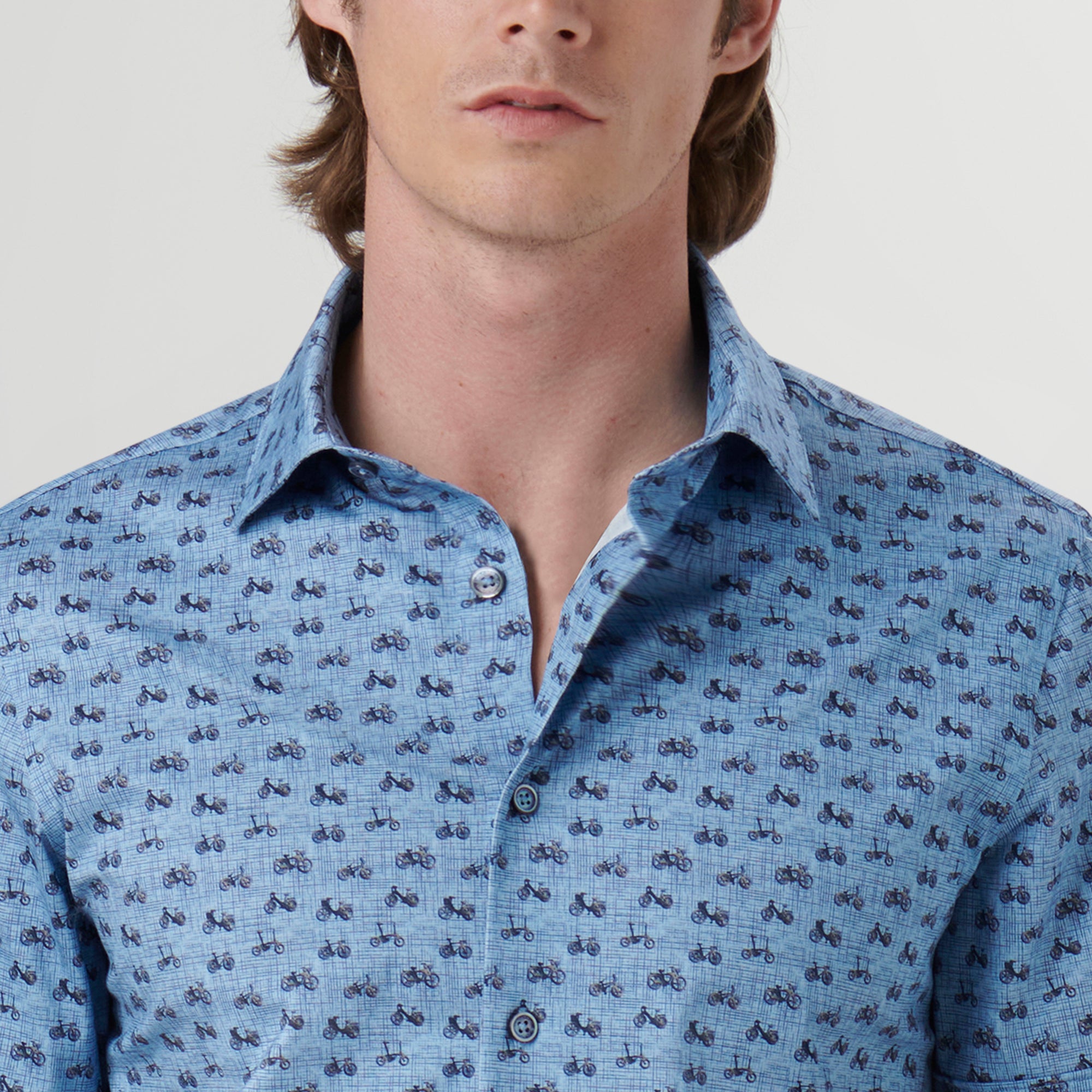 Miles Bicycles Print OoohCotton Short Sleeve Shirt