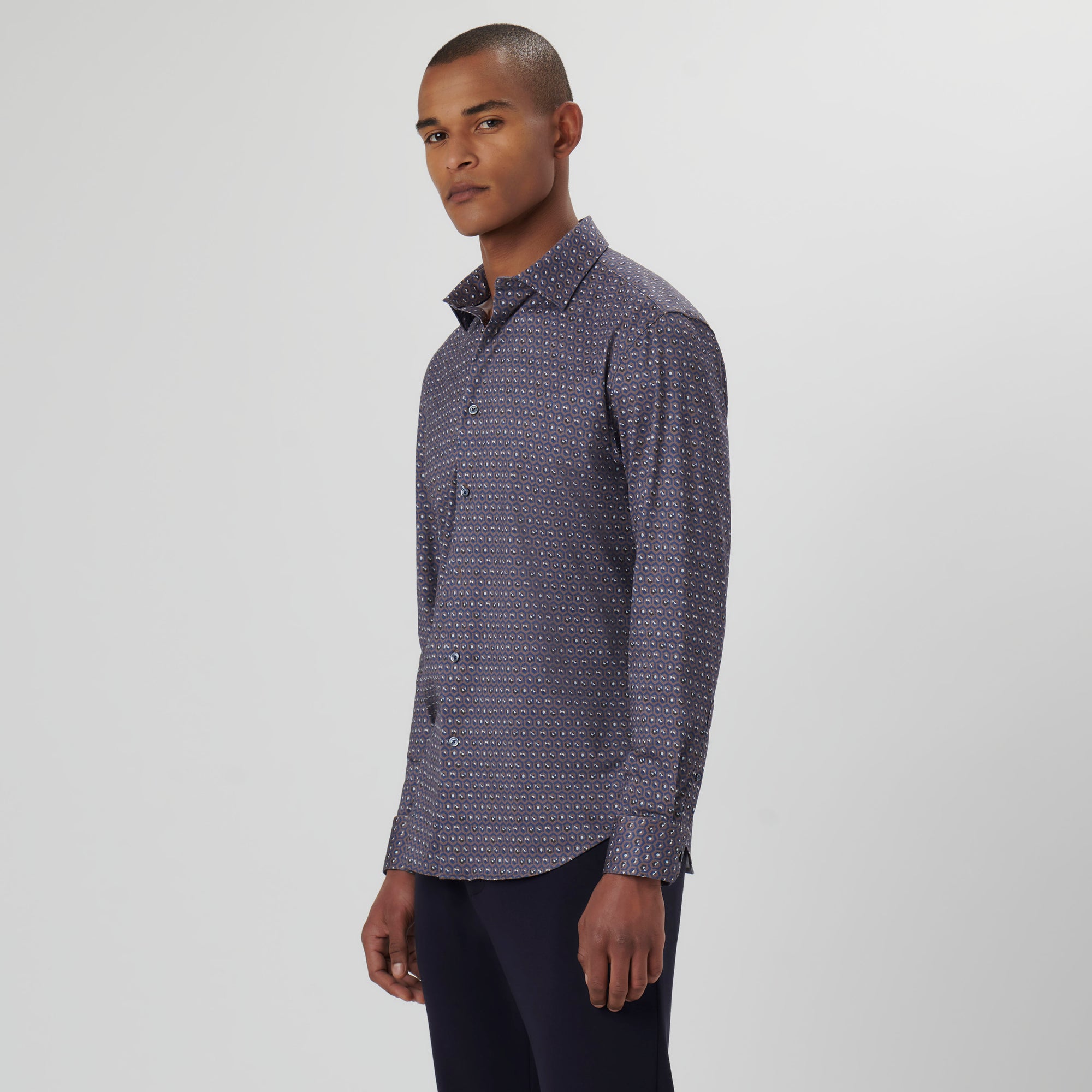 James Honeycomb Check OoohCotton Shirt