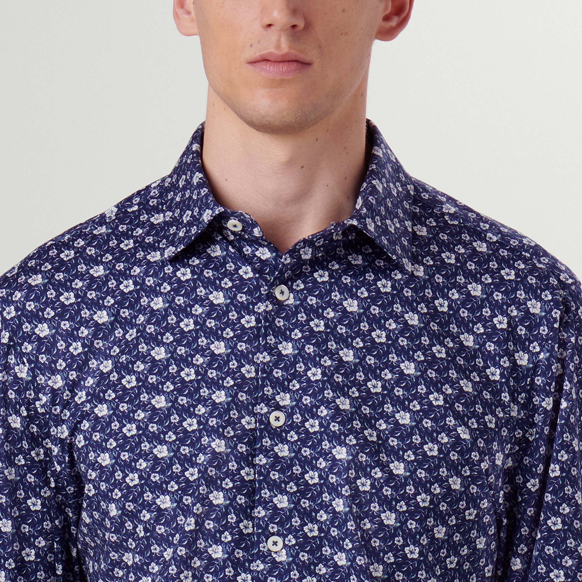 James Floral Pin Check OoohCotton Shirt