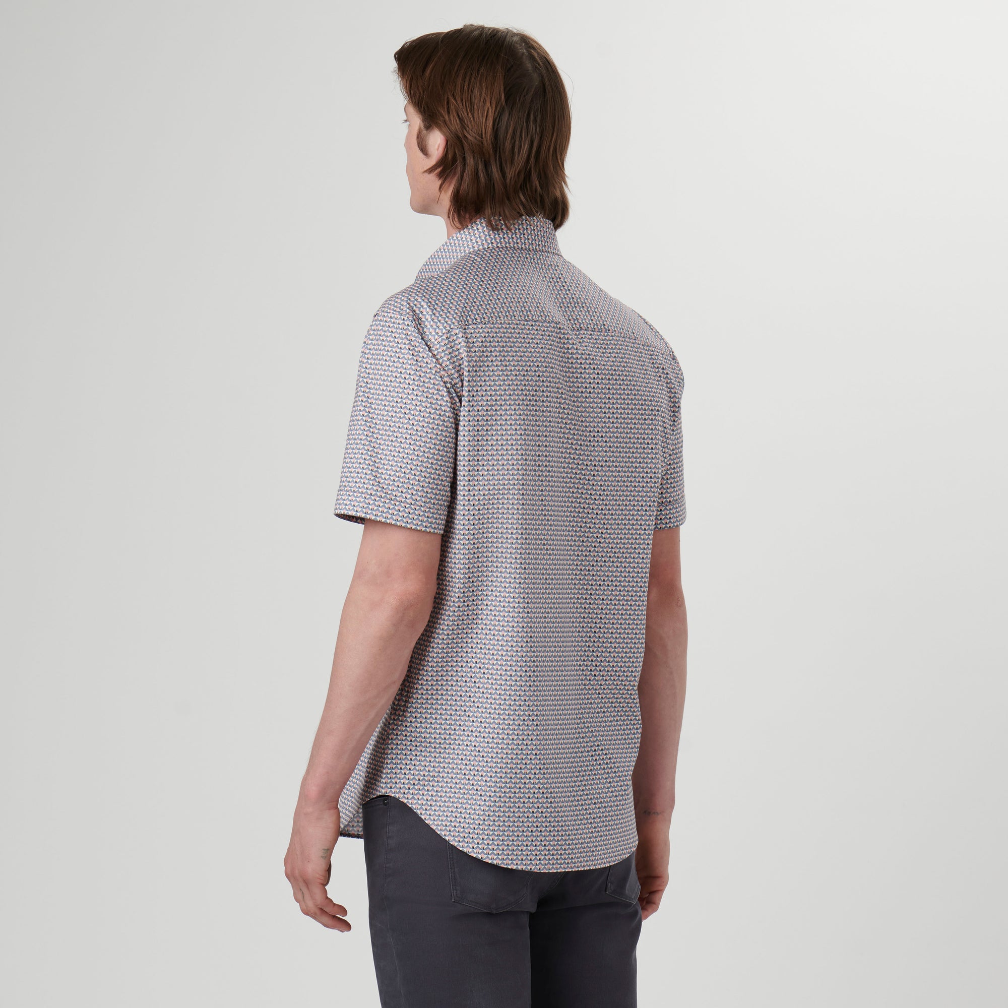 Miles Geometric OoohCotton Short Sleeve Shirt
