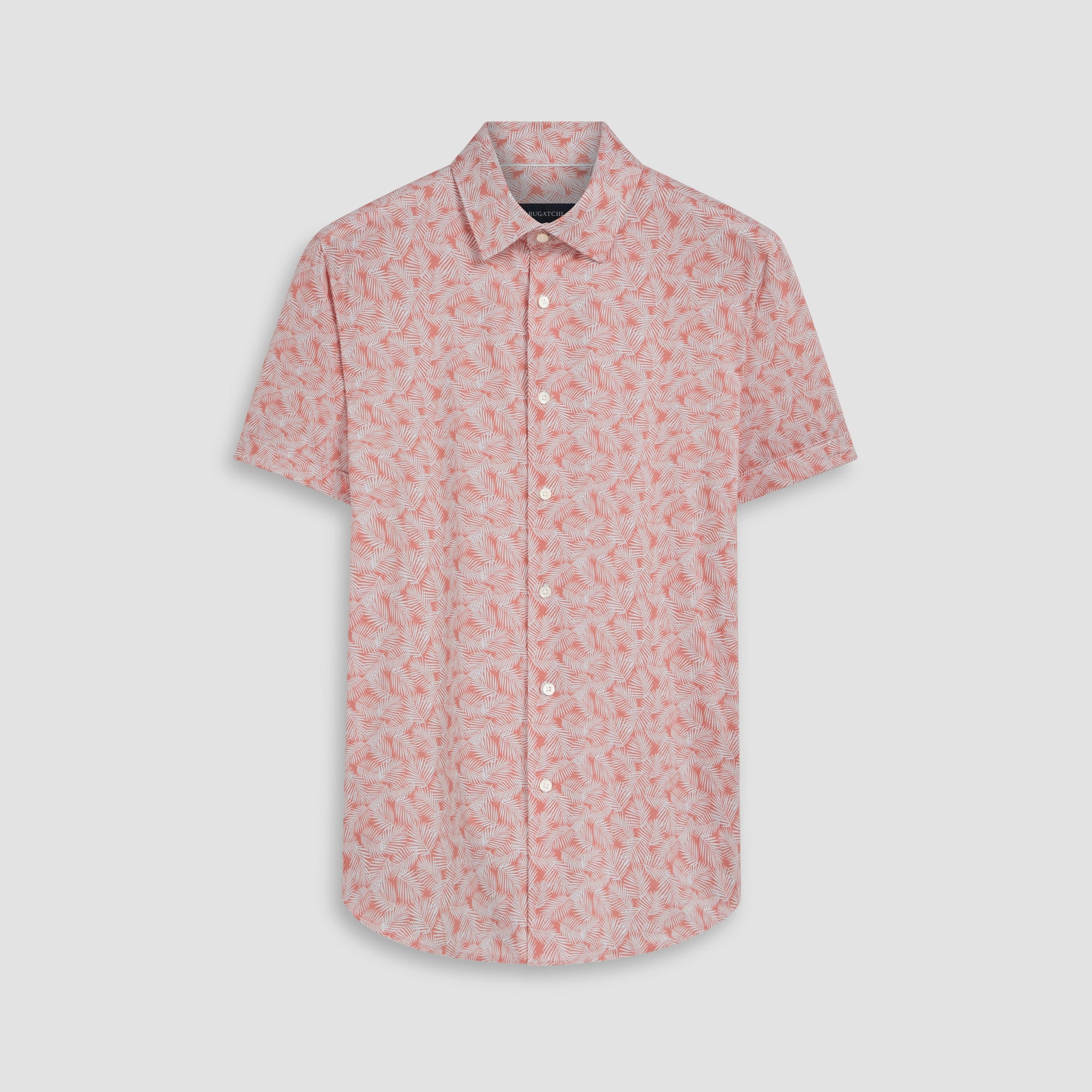Miles Leaf Print OoohCotton Short Sleeve Shirt