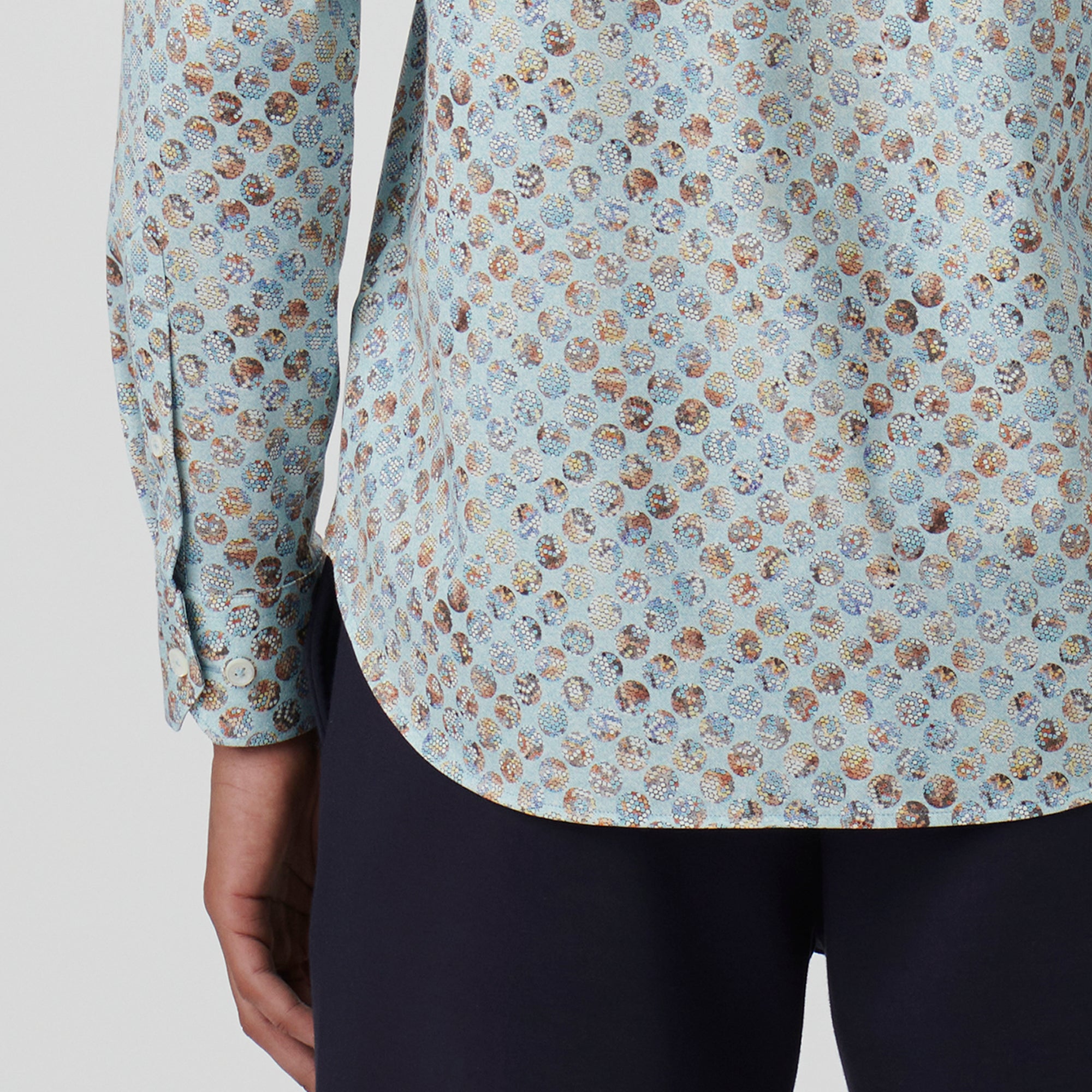 James Honeycomb Print OoohCotton Shirt
