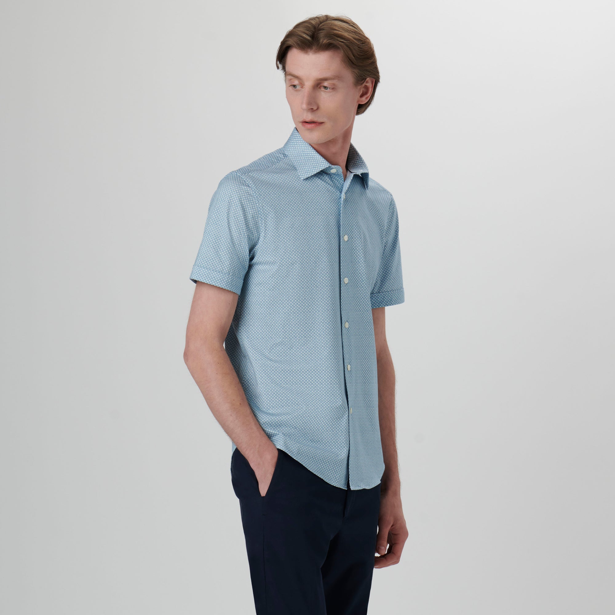 Miles Abstract Print OoohCotton Short Sleeve Shirt